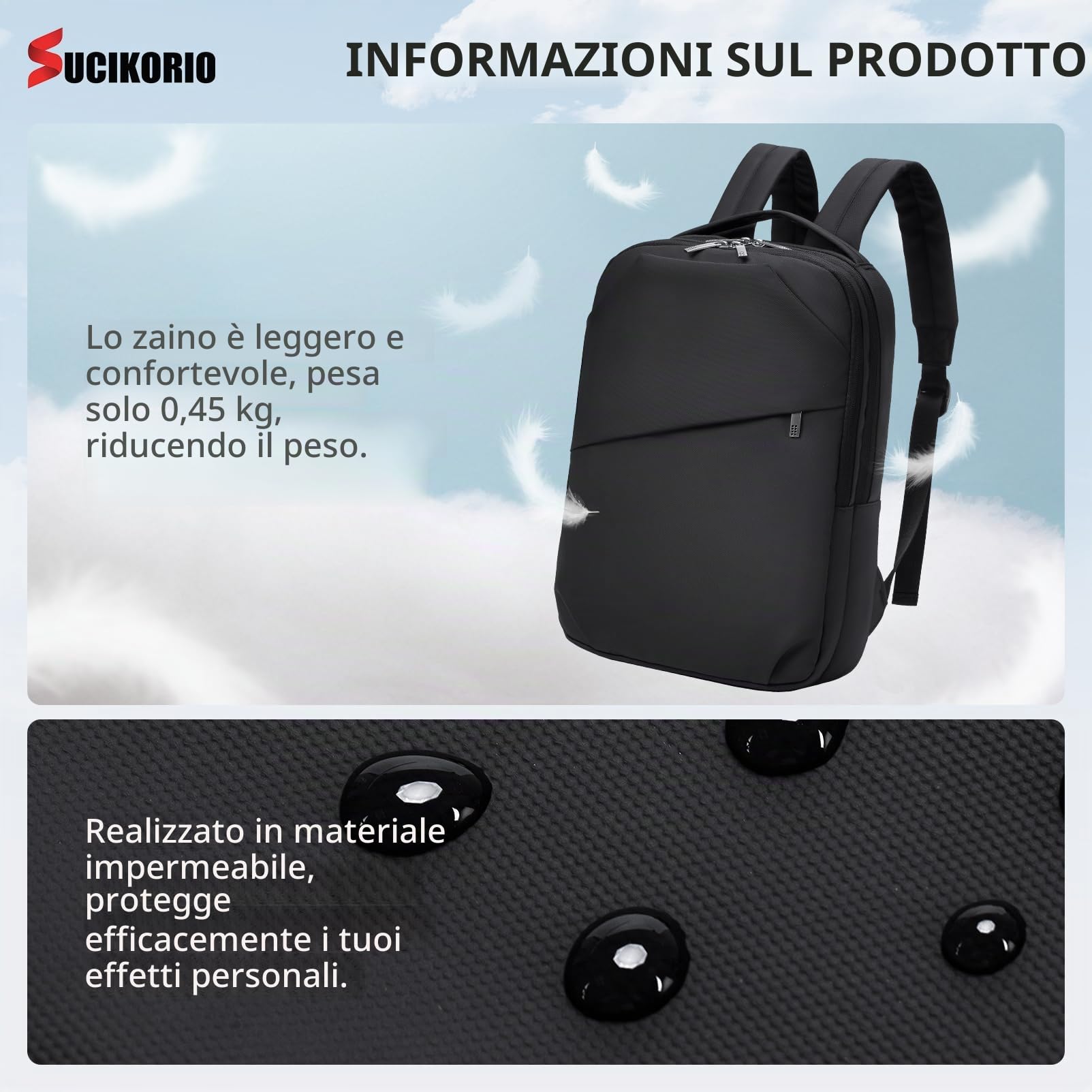 40X30X10cm Lufthansa Air France British Airways Zaino da Viaggio Aereo Bagaglio a Mano, Impermeabile Nylon Zaini Bagaglio a Mano Uomo Donna Zainetto Porta PC 14 Pollici per Scuola, Viaggio