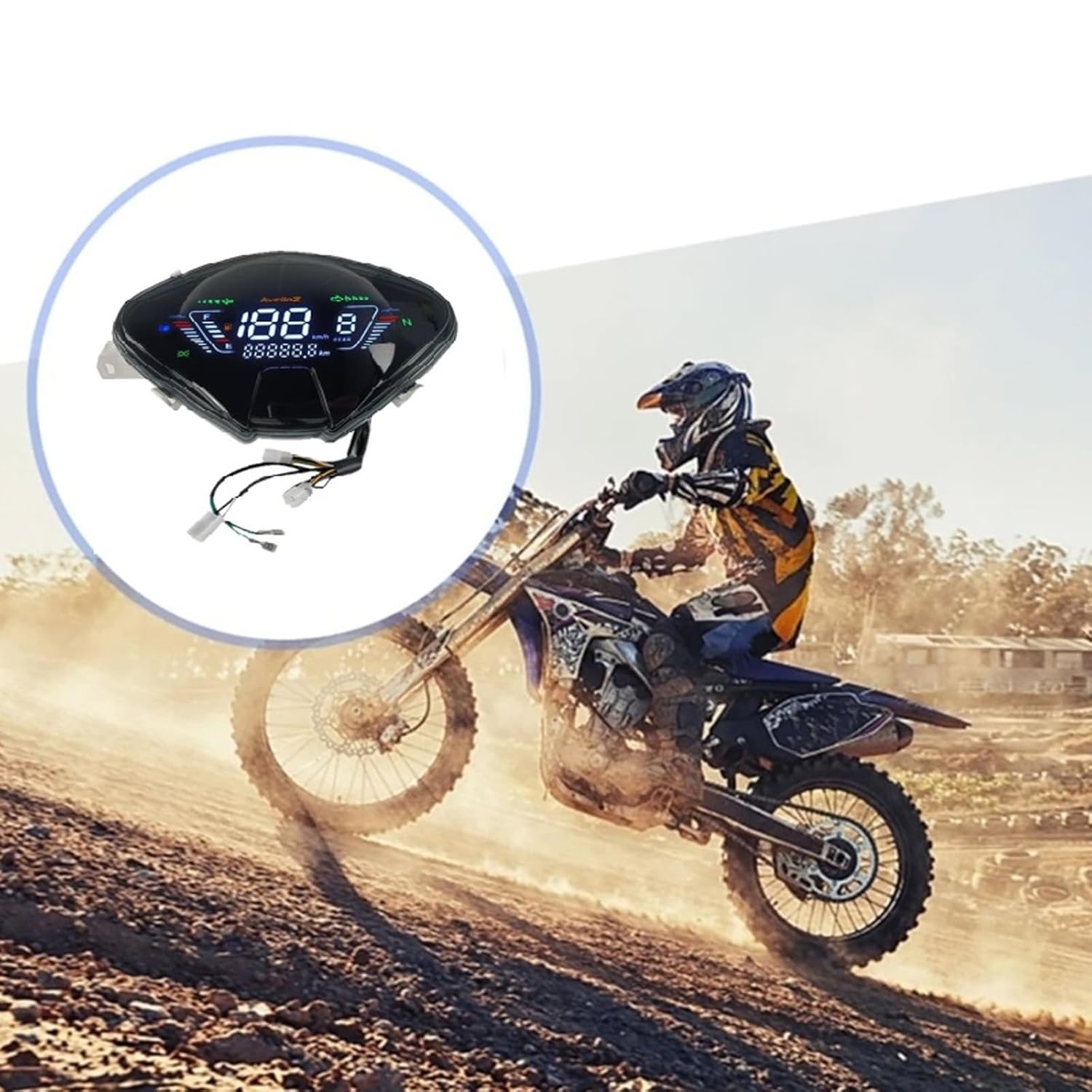 Digital Speedometer Replacement Instrument for 50CC 2013-2022 Motorcycle Tacho Meter Motorbike Accessories Motorcycle Speedometer Set