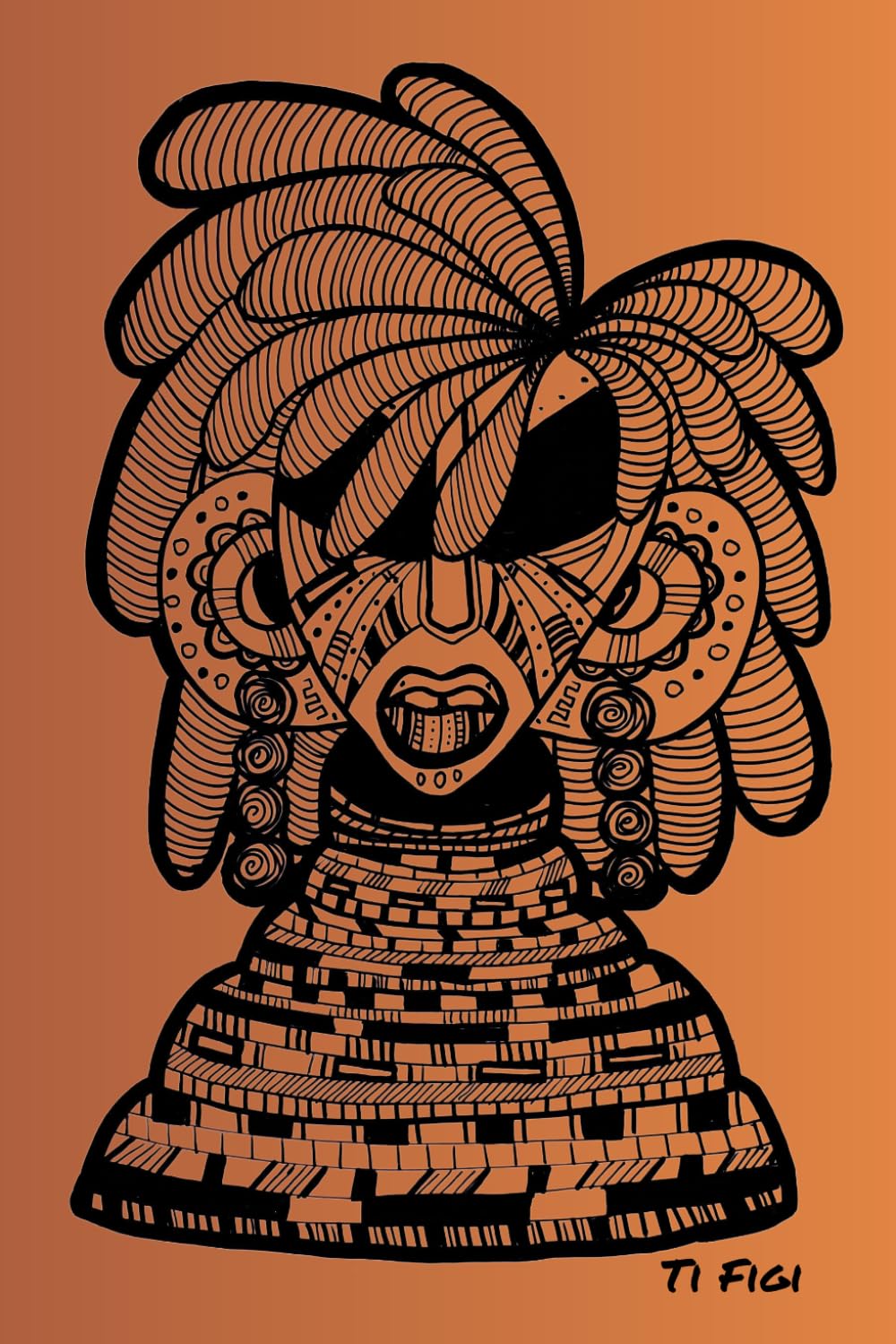 Livre de croquis afro de 120 pages pour libérer sa créativité et dessiner