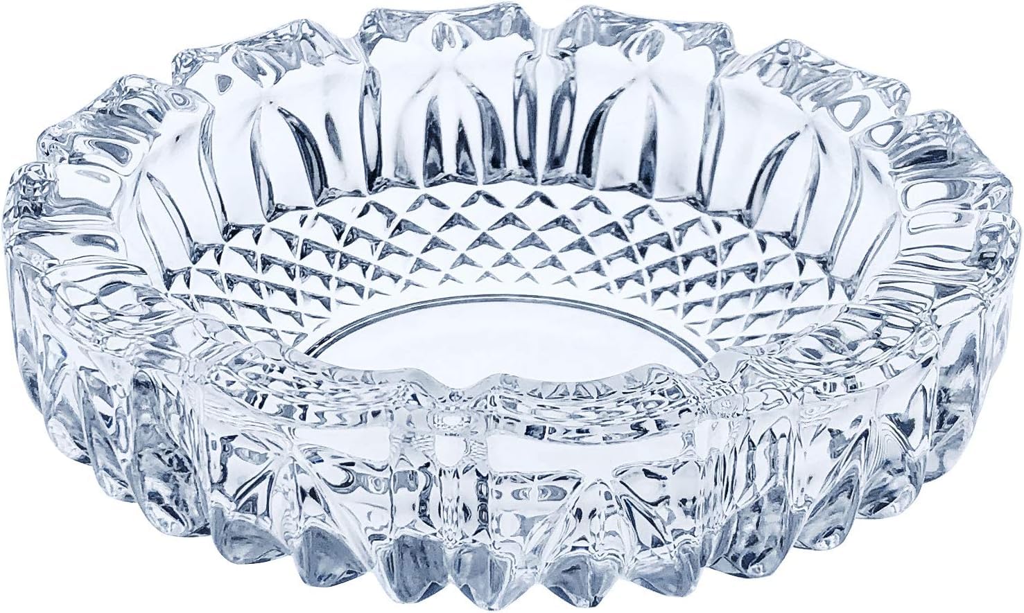 P-05507-IND Glass Ashtray (Medium) Made in India (Sold by Case), Clear, Approx. φ6.3 x 1.9 inches (16.0 x 4.8 cm), Maximum Diameter: Approx. 6.3 inches (16.0 cm)-picture-20