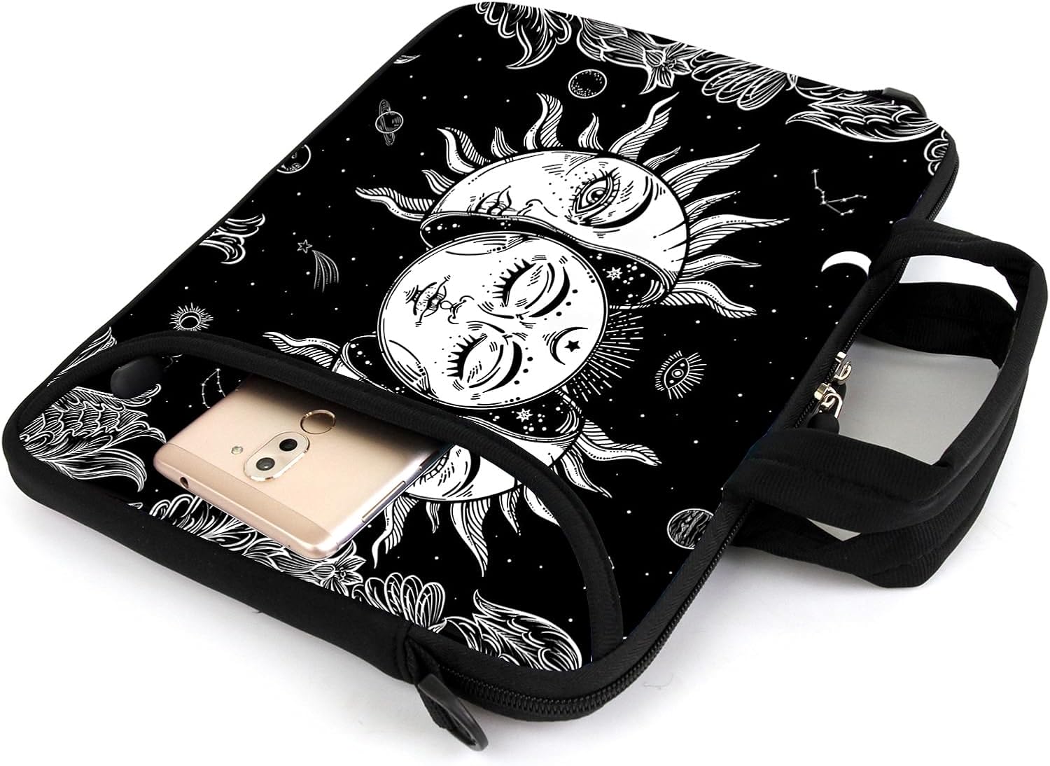 15" laptop sleeve laptop bag chromebook case adjustable shoulder strap with handle accessory pocket for men women (RYD-15-5) - Image 3