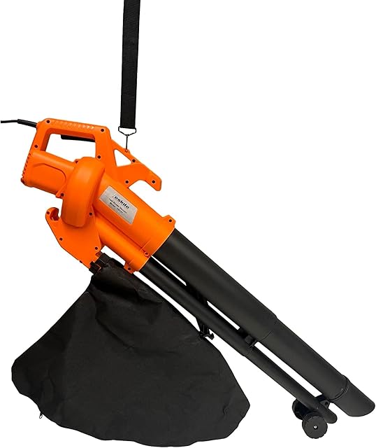 eSkde Electric Leaf Blower Garden Vacuum 3000w 3 in 1 Blow - Collect - Mulch, Black and Orange,EBV31