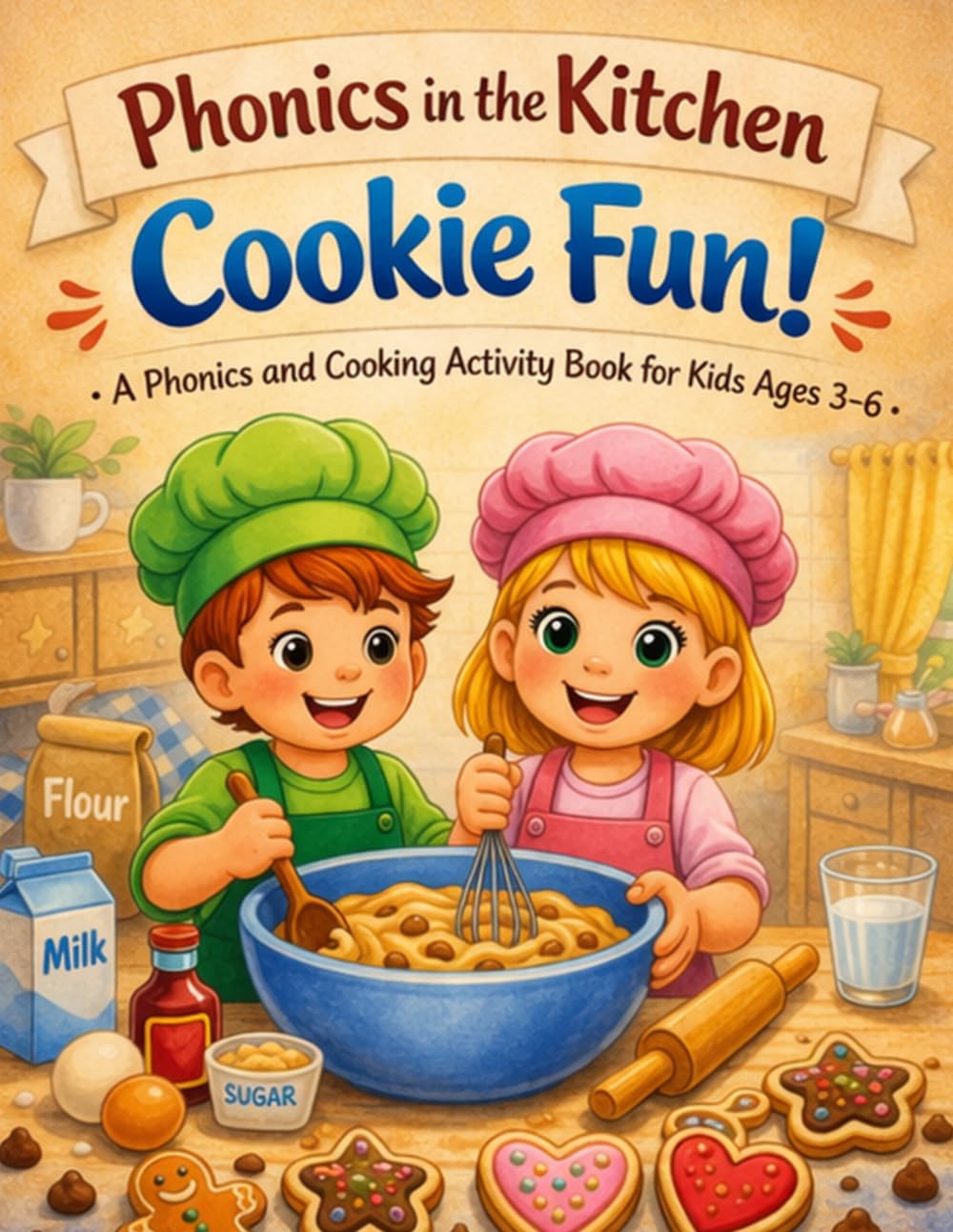 Cookie Fun!: A Phonics ad Cooking Activity Book for Kids Ages 3-6 (Little Kitchen Phonics)