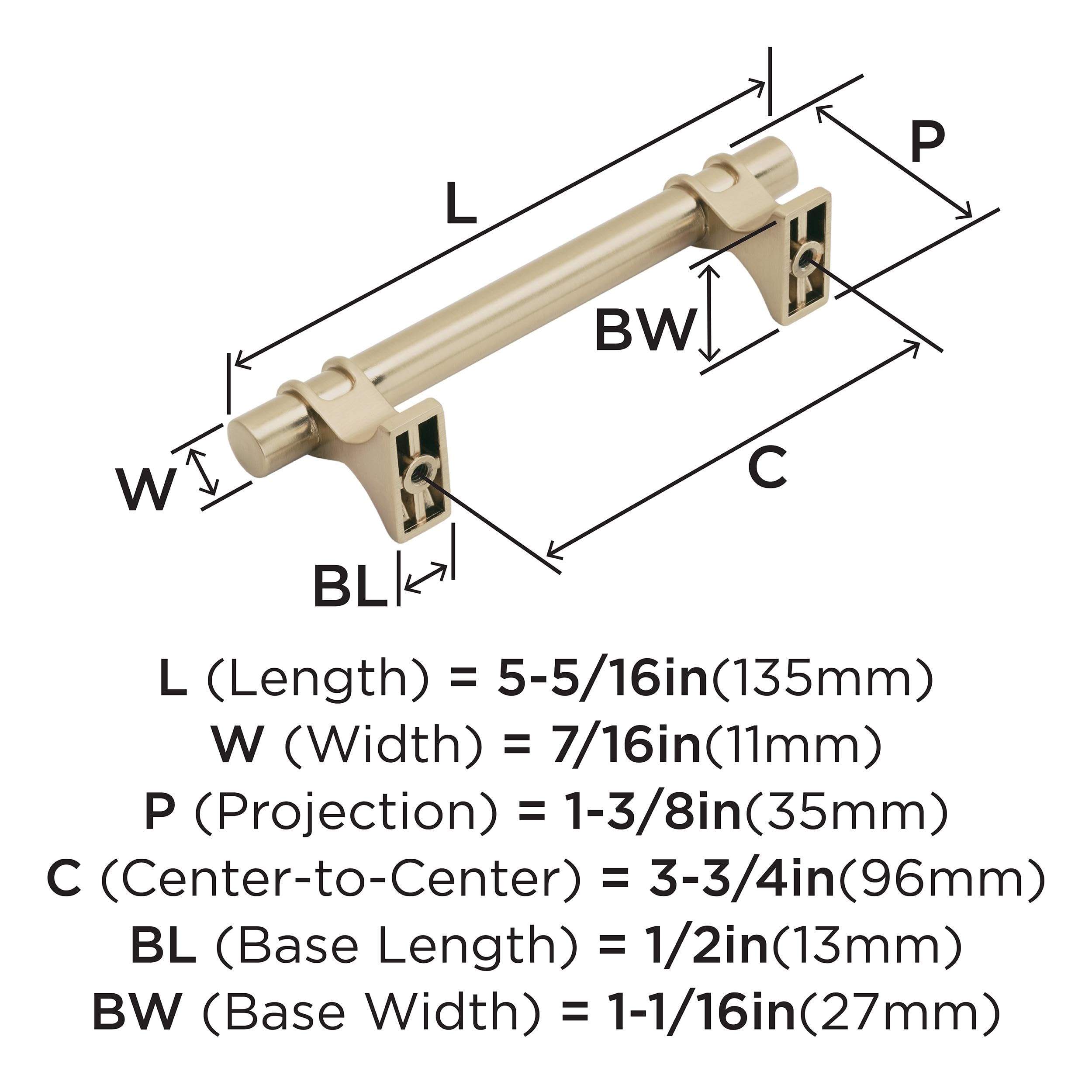 Amerock, Bronze, 3-3/4 inch (96mm) Center-to-Center - Image 4