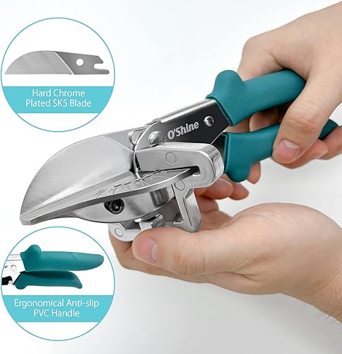 Miniatura 2 de OShine Tijeras de inglete para moldeo de corte angular herramienta de cortador de moldeo de zapatos herramienta de mano de corte multiángulo de