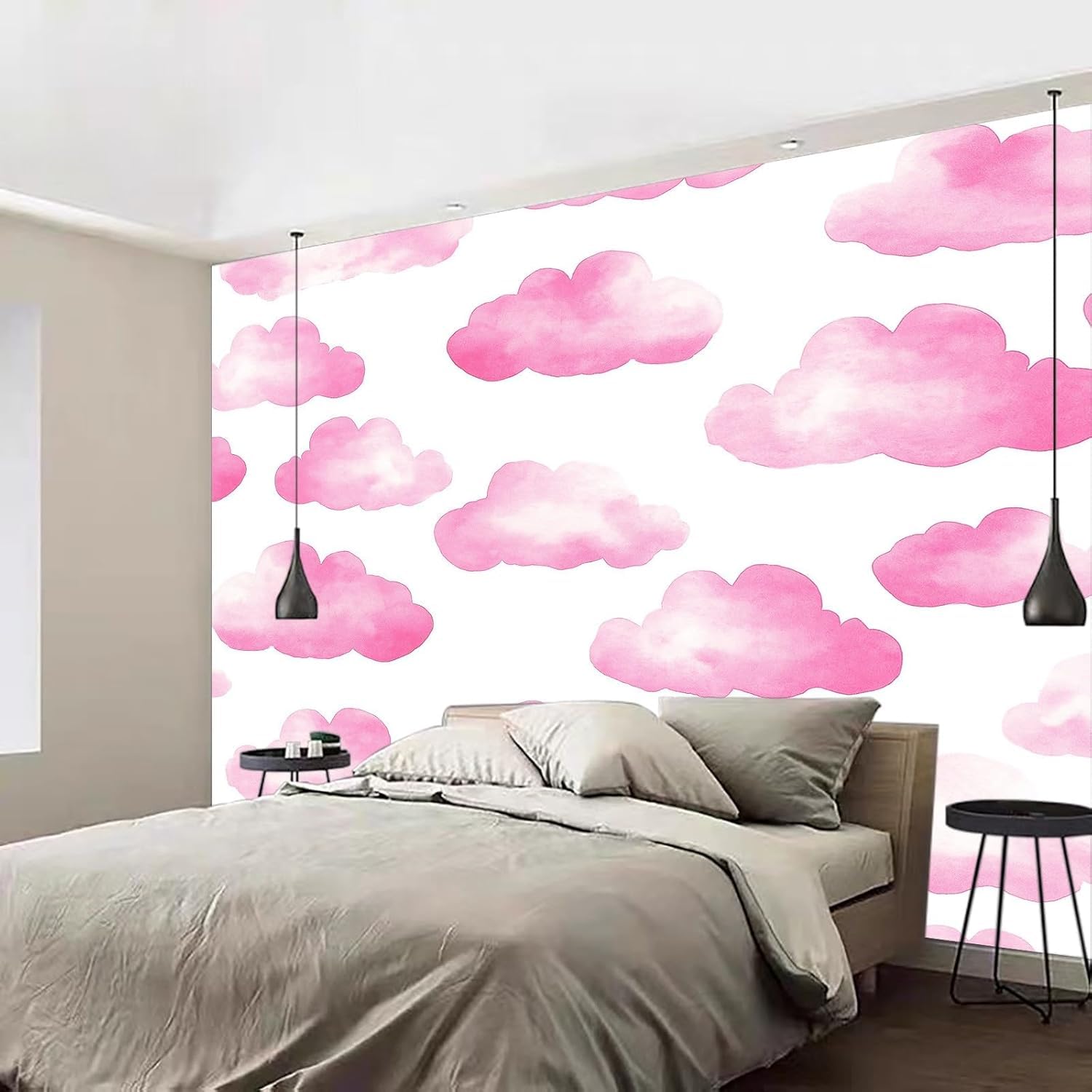 Fototapeta z efektem 3D, chmury, tapeta na fizelinie, różowa, chmury, fotografia, do salonu, sypialni, korytarza, tapeta ścienna, tapeta z motywem, tapeta ścienna, dekoracja ścienna 350 x 250 cm 7678a