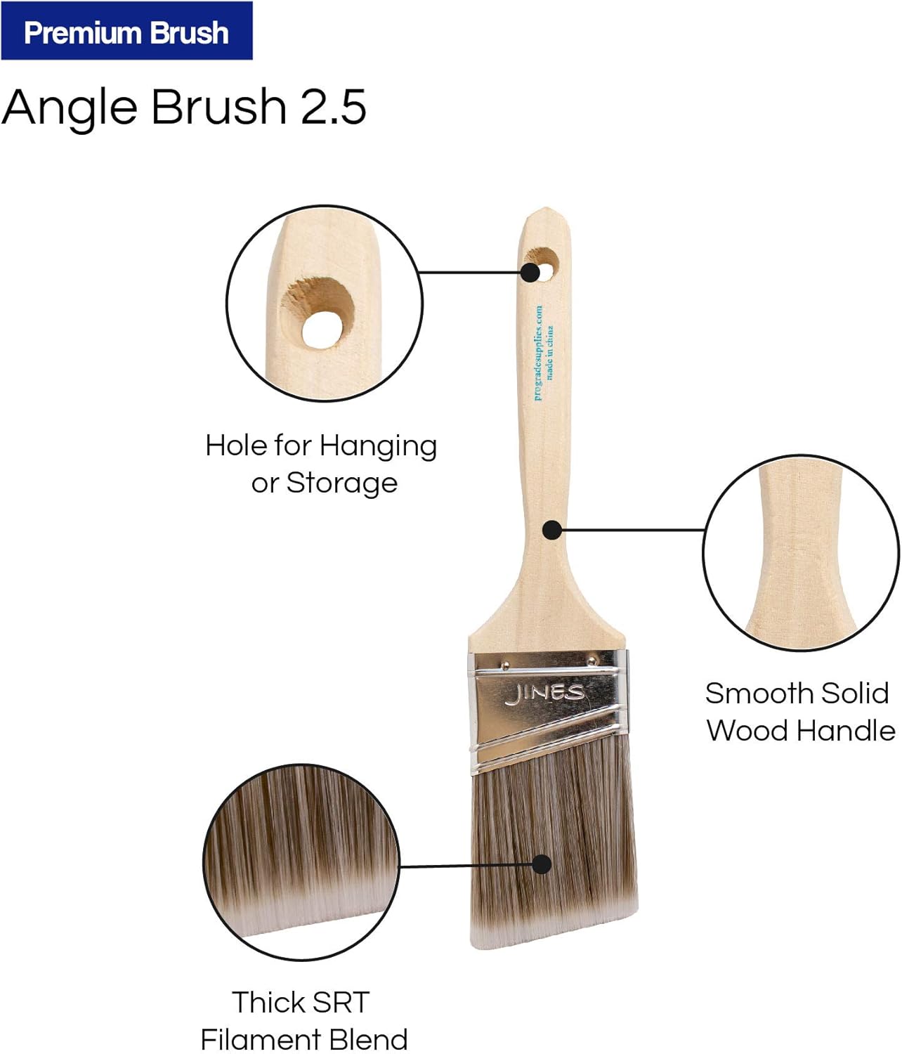 Pro Grade - Paint Brushes - 2Pk - Paint Brush Set : Tools & Home Improvement