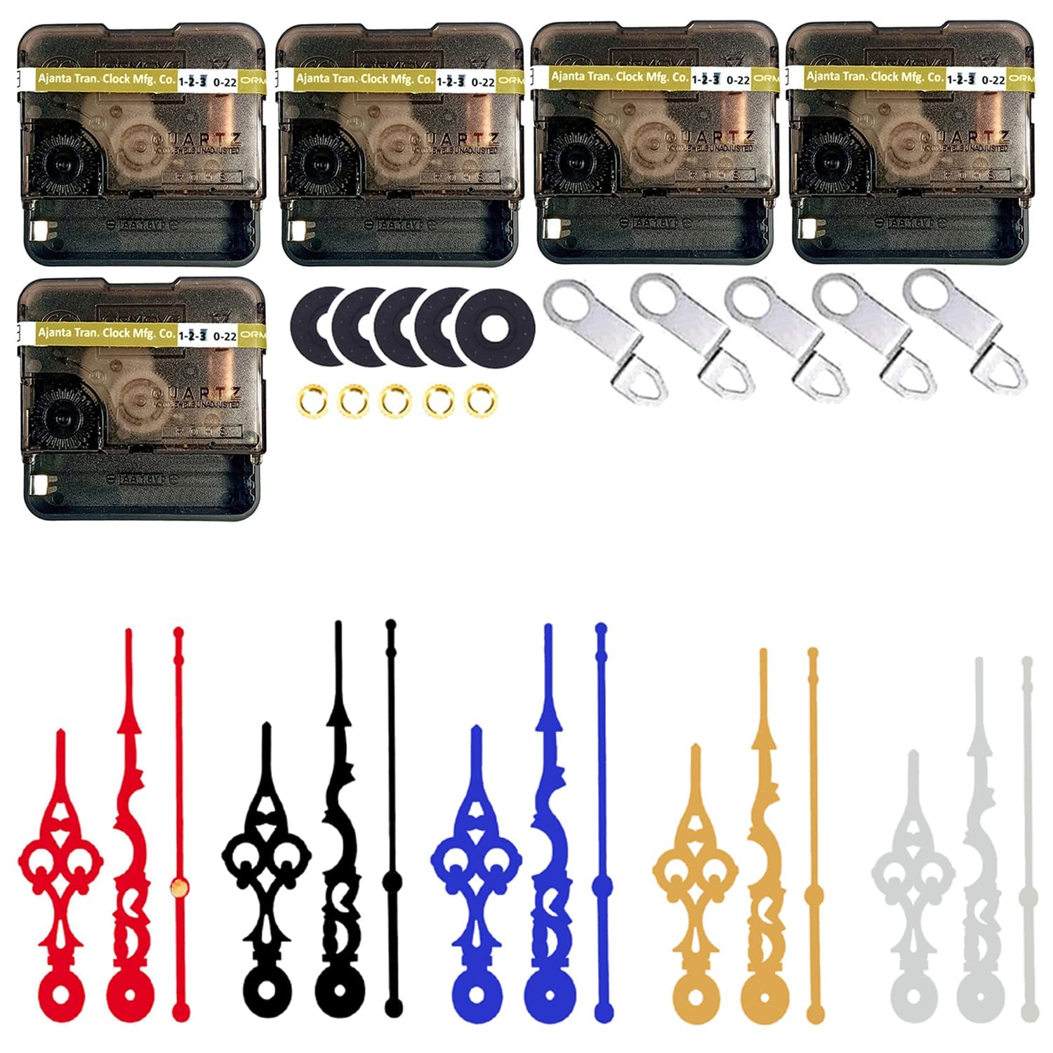 See full amazon price history chart for SHOP N BUY Combo 5 of Ajanta Mfg. Battery Operated Plastic Ticking Wall Clock Movement Machine with Hands (Silver,Black,Gold,Maroon,Blue 1) SHOP N BUY Combo 5 of Ajanta Mfg. Battery Operated Plastic Ticking Wall Clock Movement Machine with Hands (Silver,Black,Gold,Maroon,Blue 1) (B0BR5MX34C) Amazon Price History, Amazon Price Tracker