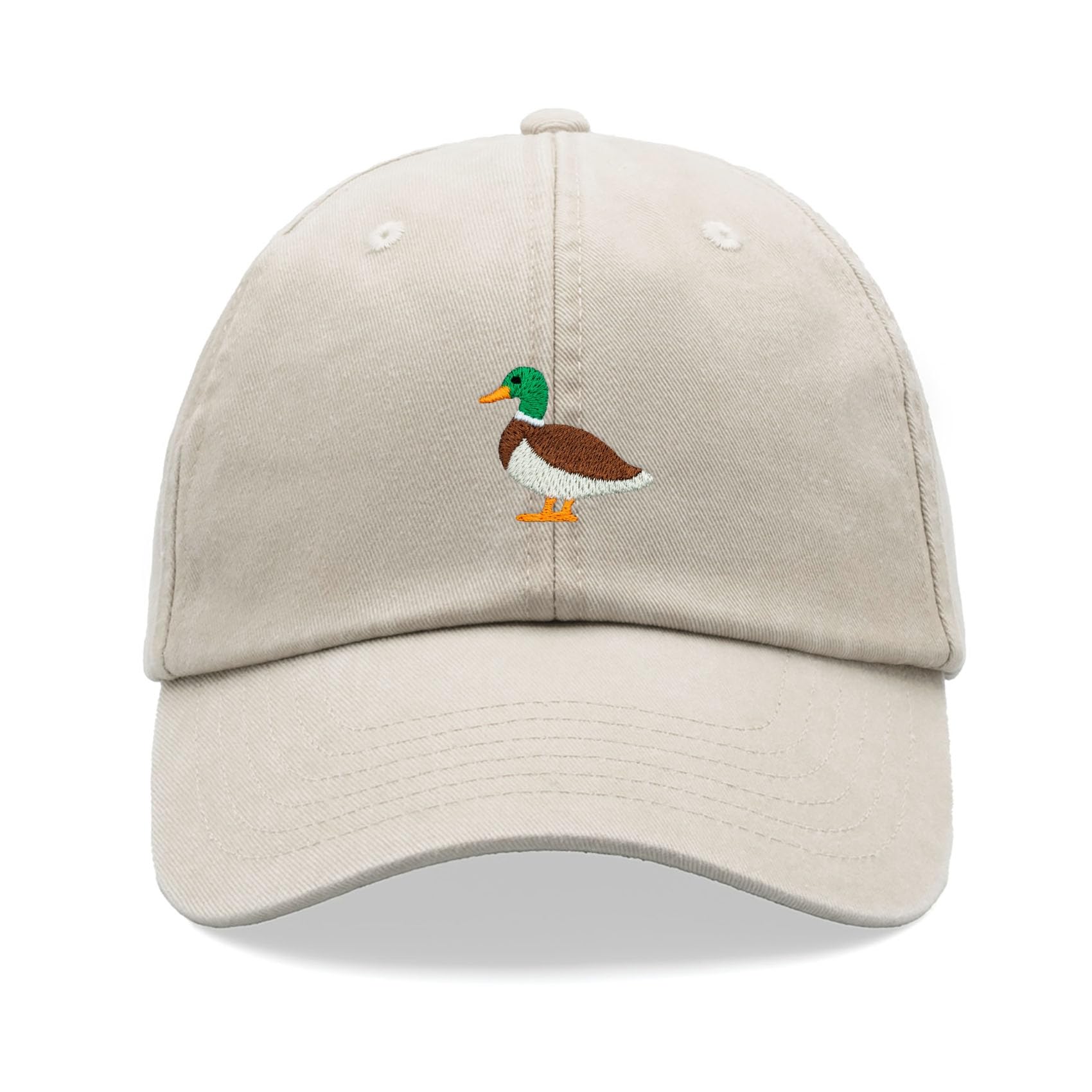 Mallard Duck Baseball Cap Vintage Washed Unisex Dad Hat Adjustable Stone