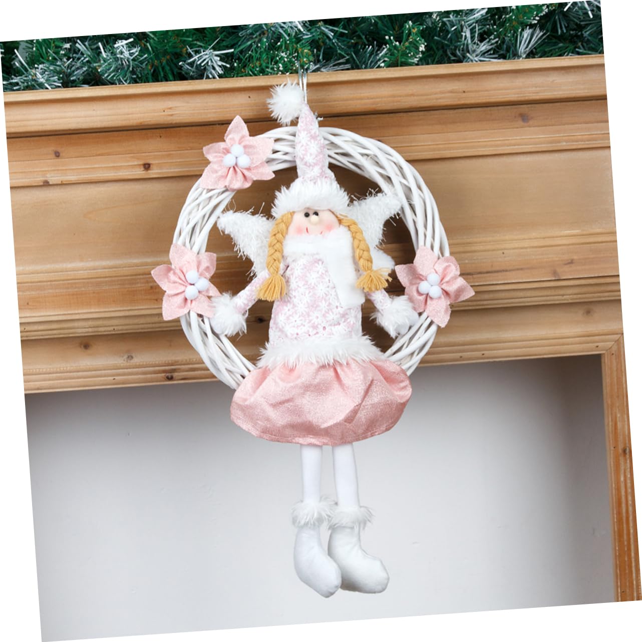 Navideña de Ángel con Forma de Ideal para Decorar Puertas Y Fiestas.