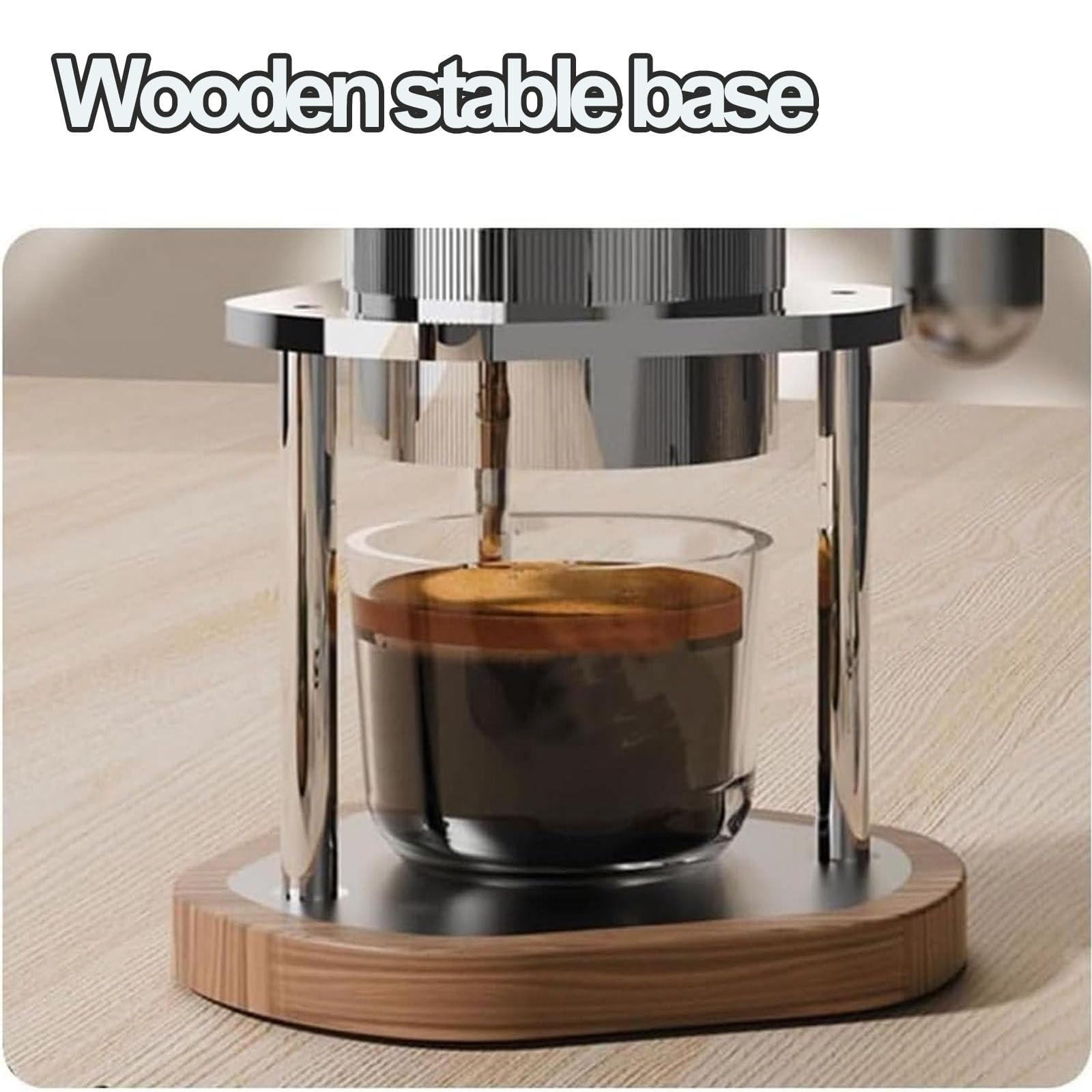 Cafetera neumática, cafetera manual con manómetro, extracción de 1 a 16 bares, diseño portátil para el hogar, viajes, camping, fácil de limpiar
