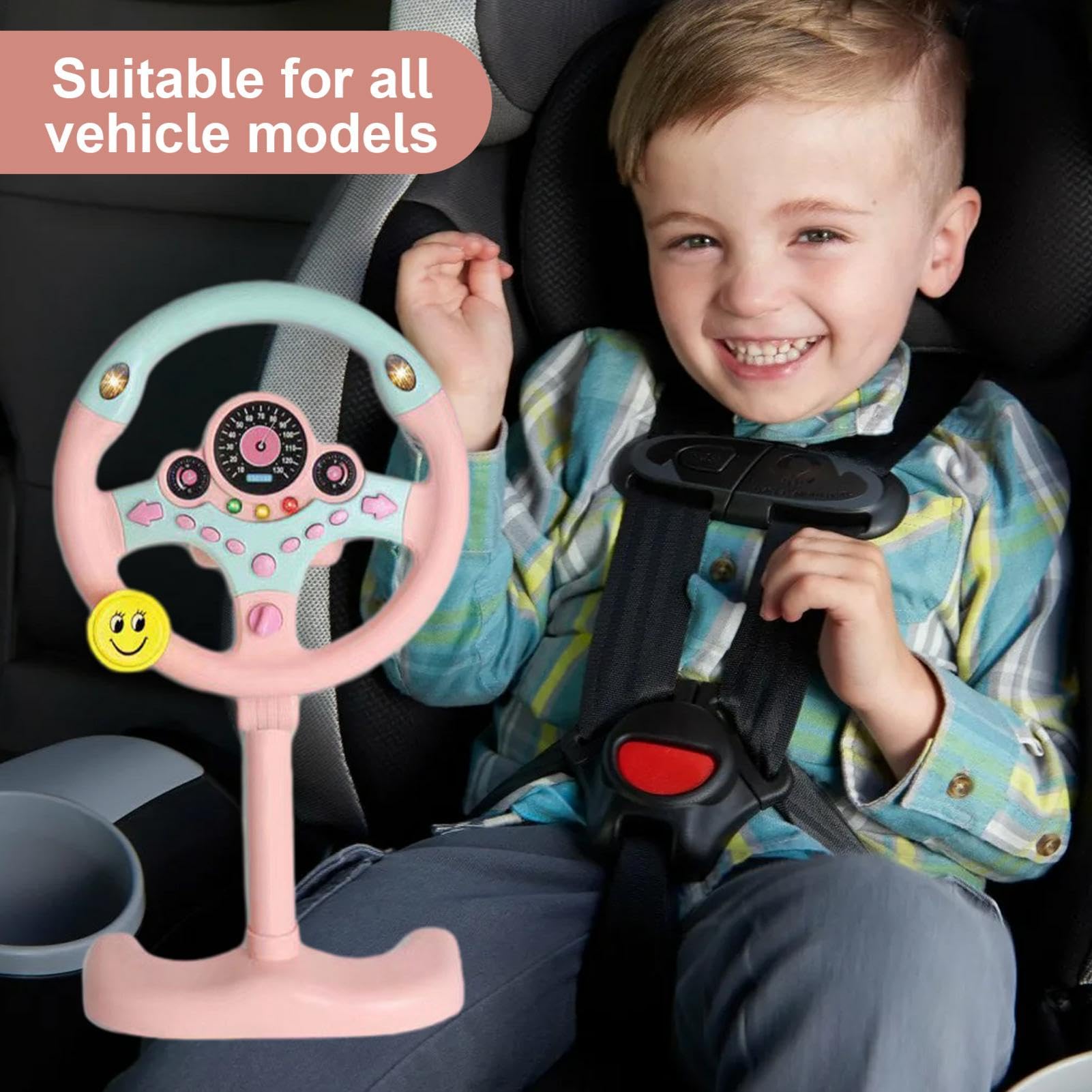 Lenkrad Kinder Spielzeug, Simulation Fahren Lenkrad Spielzeug Auto Spielzeug Für Kinder, Spielzeug Lenkrad Für Auto Rücksitz, Spielzeug Lenkrad Beifahrer