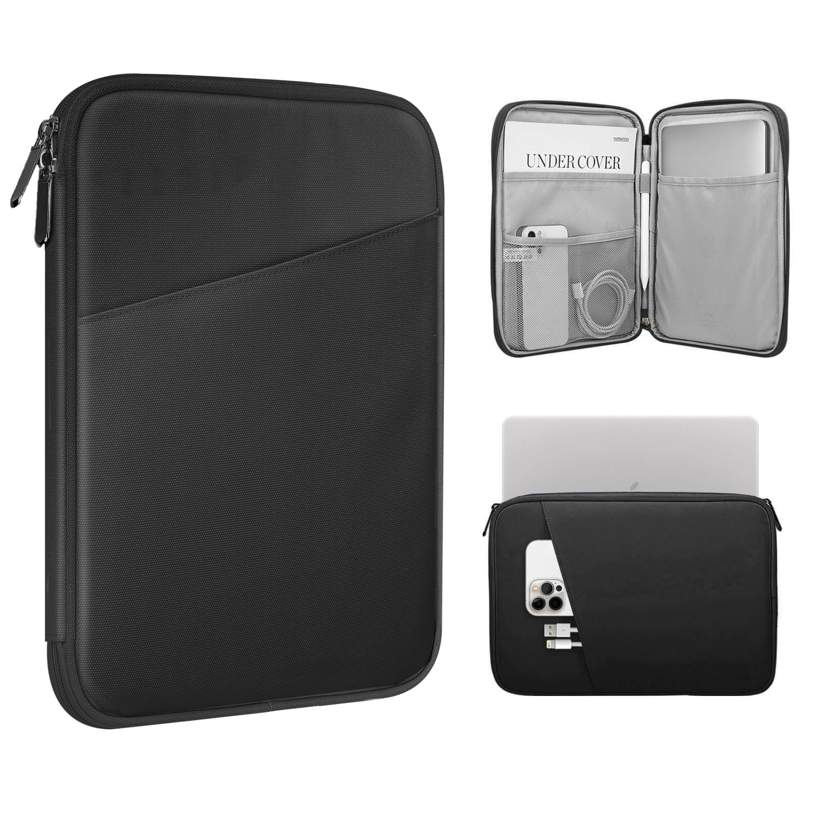 TiMOVO Torba na laptopa 13 cali do MacBook Neo (model 2026/A3404), smukłe etui ochronne z kieszenią na akcesoria, wyściełane, wodoodporne, czarna