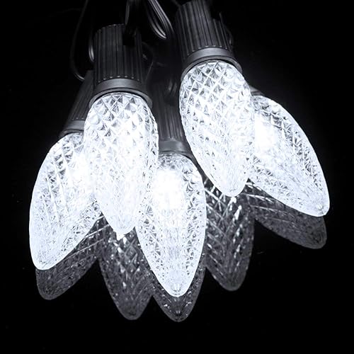 Miniatura 2 de Paquete de 100 bombillas LED C9 de repuesto para Navidad, bombilla LED C9 inastillable para cadena de luces de Navidad, base intermedia E17,