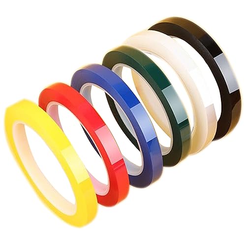 Miniatura 3 de Paquete de 6 cintas gráficas de 0.118 in de ancho y 18 pulgadas de ancho, cinta autoadhesiva para cuadrícula, cinta de marcado de cuadrícula, cinta