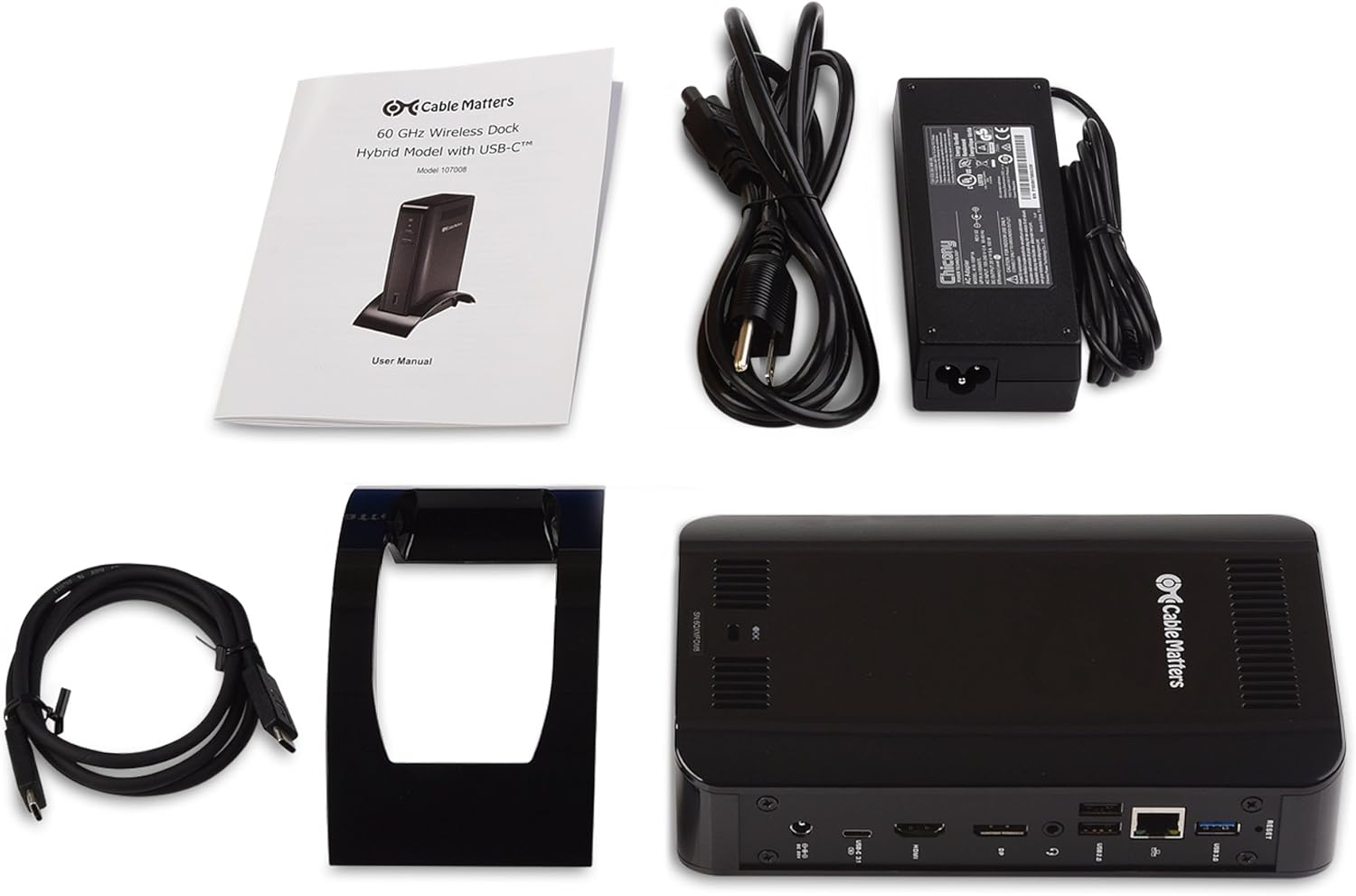 Prоmо 40% оƒƒ [Intel Certified] Cable Matters Dual Display USB-C Dock Supporting Wireless Dock (WiGig Dock) for Windows Computers