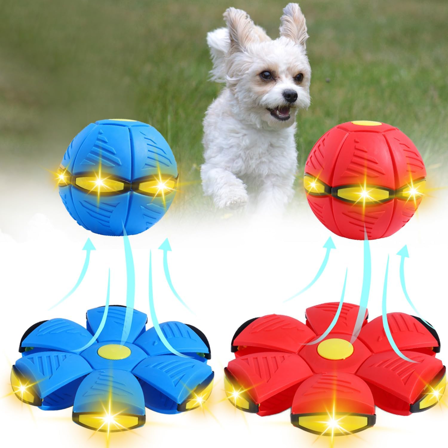 Pet Supplies Moiitru Flying Saucer Ball for Dogs Flying Saucer Ball