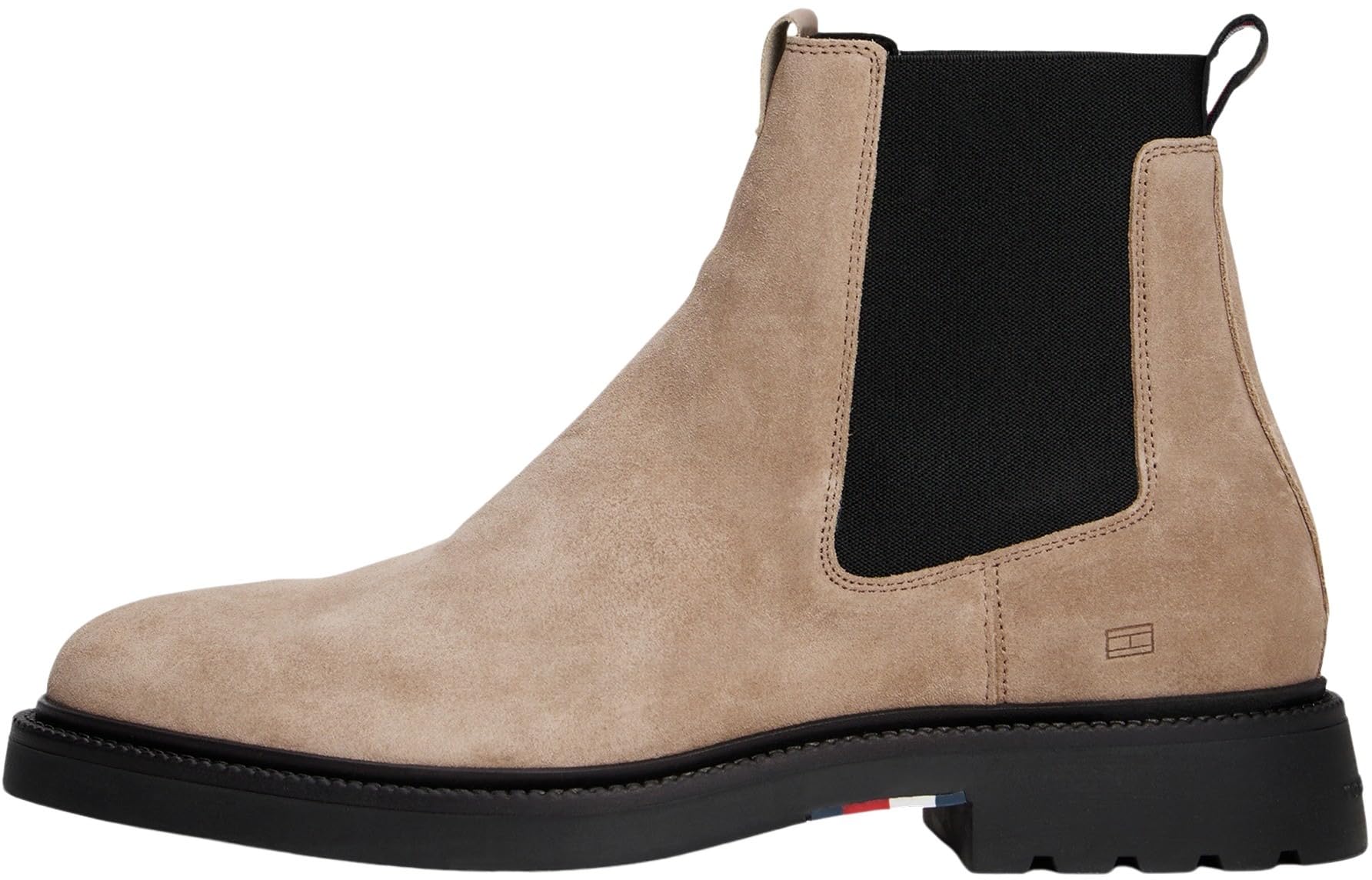 Tommy Hilfiger Men’s Comfort Suede Chelsea Boots, Beige (Coastal Taupe), 6.5