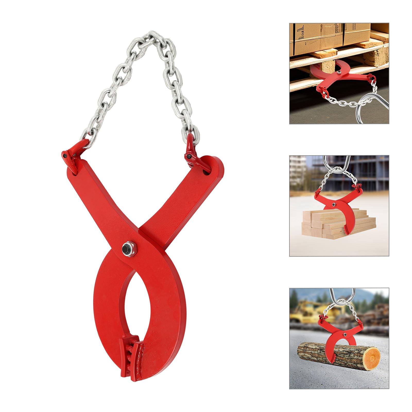 Morsetto per pallet, 2000 kg, pinza per bordo, pinza in acciaio, morsetto per pallet, apertura regolabile 0-17 cm, morsetto per tirare pallet
