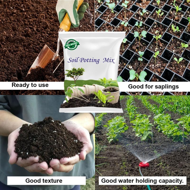 Image of Best Potting Mix Soil for Fertilizer for Plants Garden Soil for Plants Less All Purpose Ready to use Potting Mix Made with vermicompost /Neem Cake /Potash /River Sand /Bone Meal 30kg