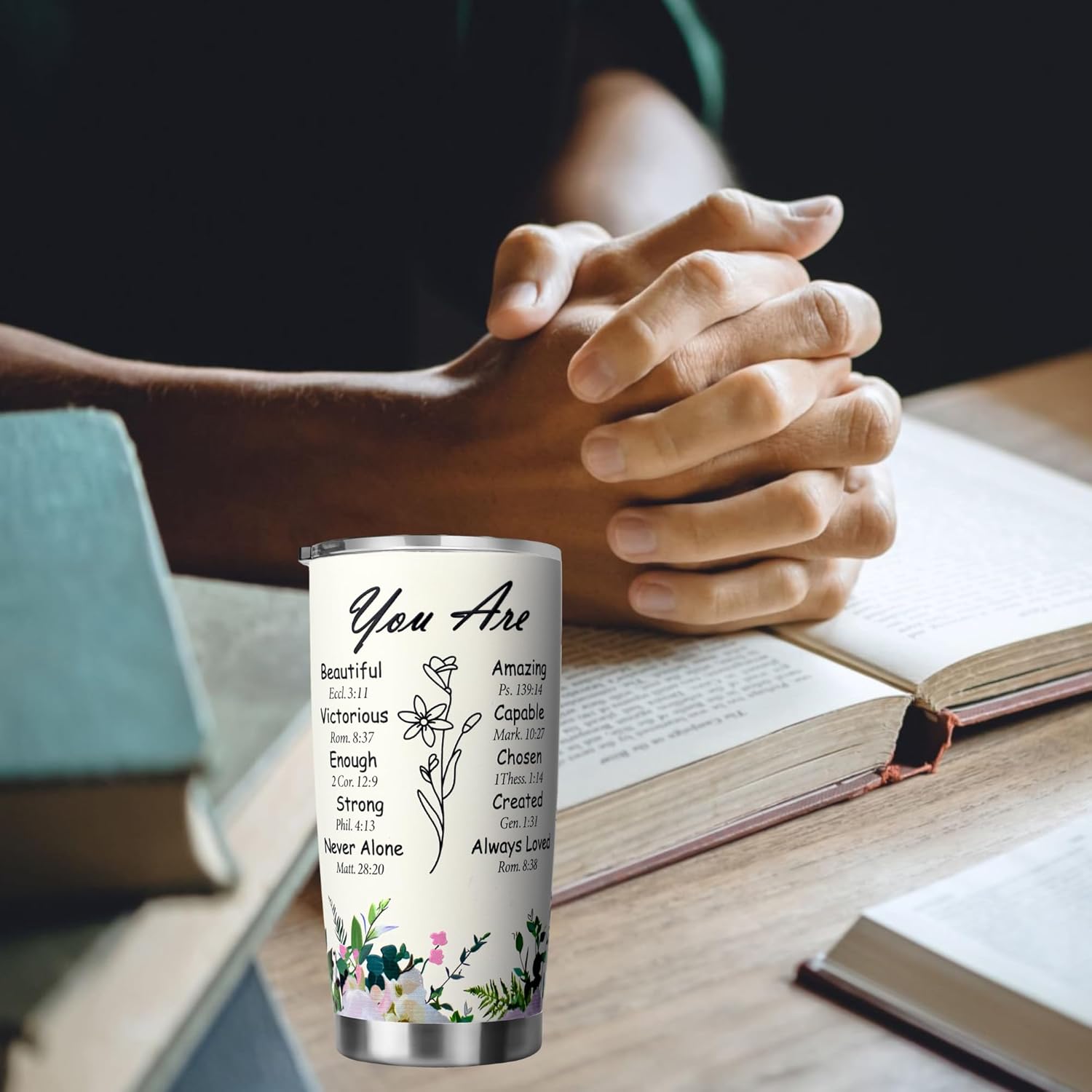 Christian Gifts for Women-Stainless Steel 20oz Tumbler Inspirational Religious Present-Faith Jesus God Bible Verse Gift - Image 6