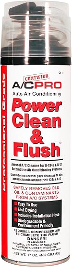 InterDynamics AC PRO CA-1 Auto Air Conditioning Aerosol Power Clean and Flush- 17 oz.