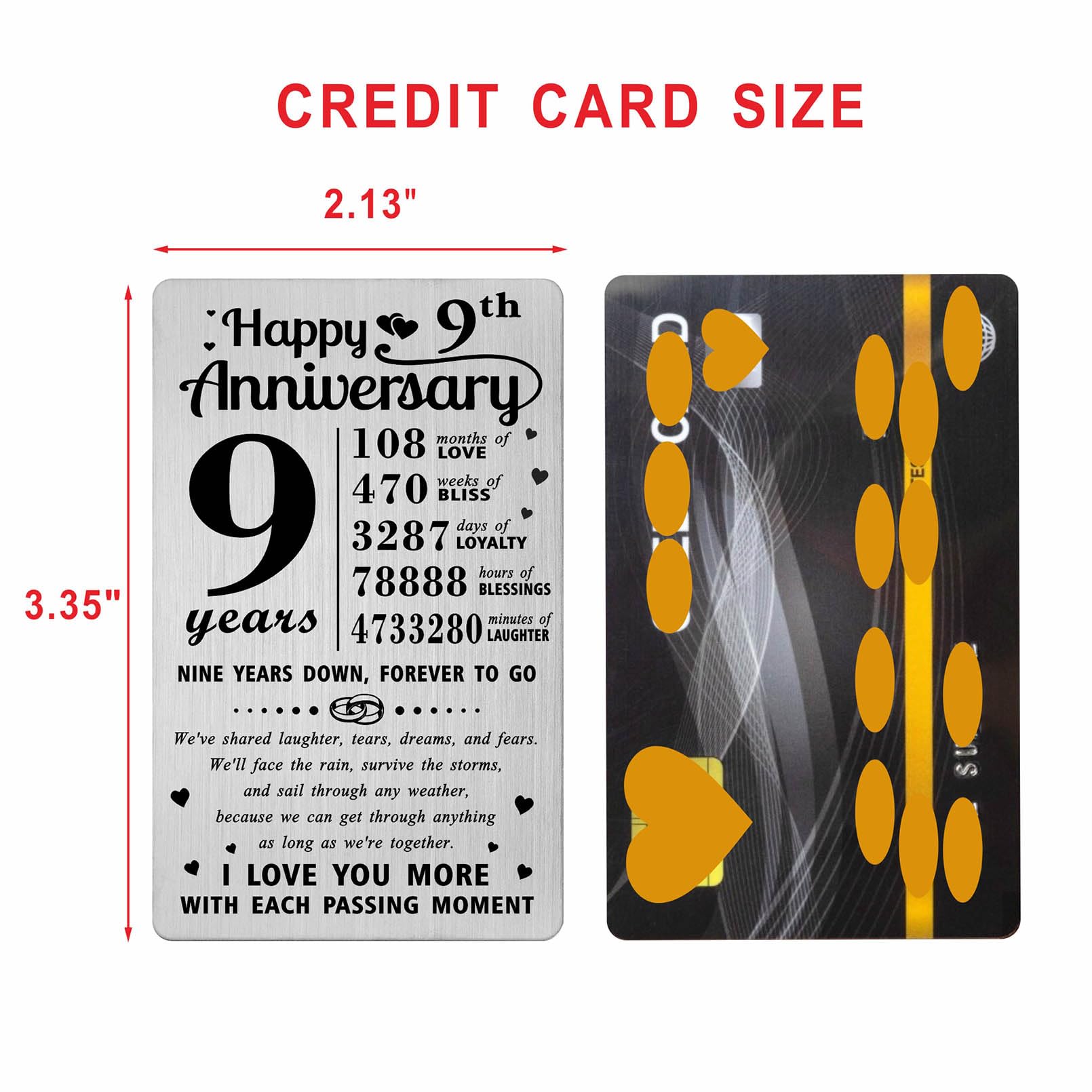 Amazon.com : Richesele 9th Anniversary Card - Happy 9 Year