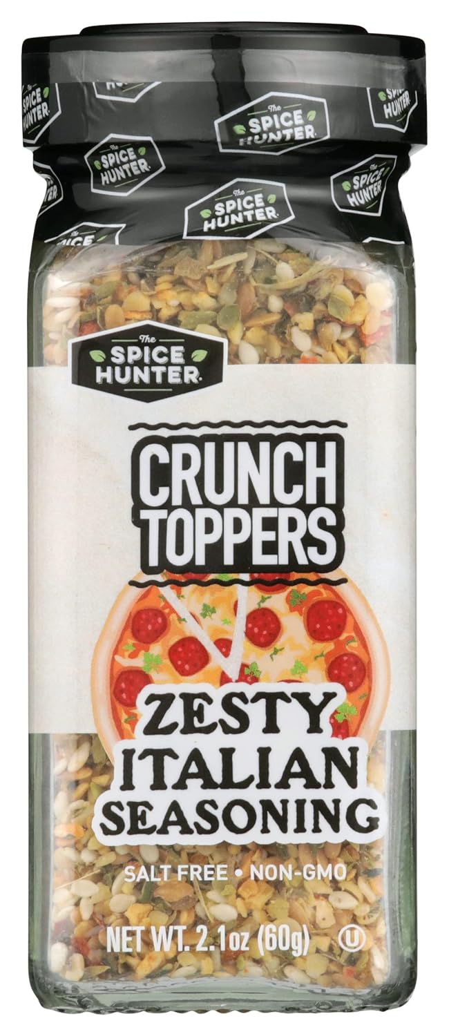 The Spice Hunter Crunch Toppers Zesty Italian Seasoning, Kosher, Gluten Free & Non-GMO, 2.1 Ounce (Pack of 6)