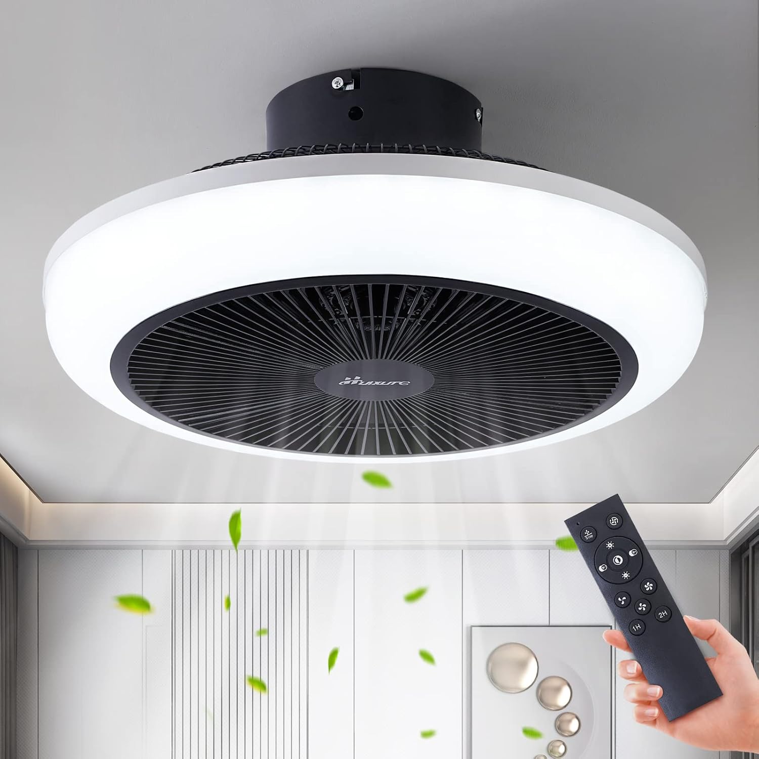 HuixuTe 18 ln Bladeless Ceiling Fan with Lights Uganda Ubuy