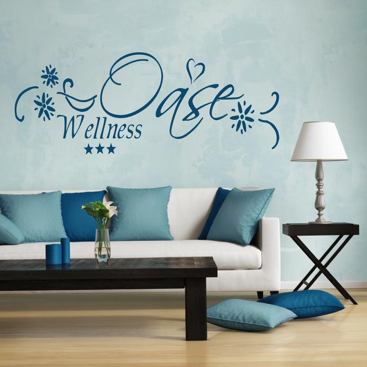 XL Wandtattoo “Wellness Oase” – 110x28 Cm, Für Badezimmer, Wohnzimmer, 32 Farben Wählbar