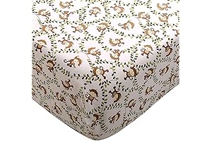 Brandream Jungle Crib Sheets: Sweet Dreams Amidst Monkeys and Nature