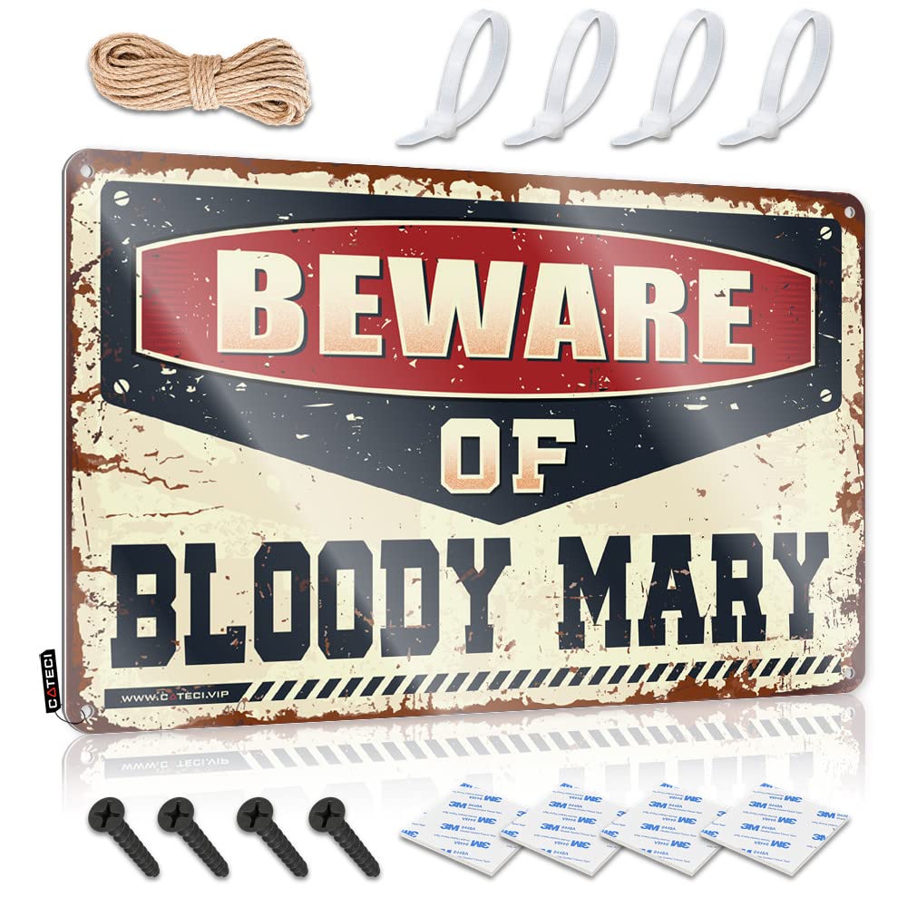 Beware Of Bloody Mary Plaques Bath Sets | Nice Haves Decorative Wall Art(30X40CM)