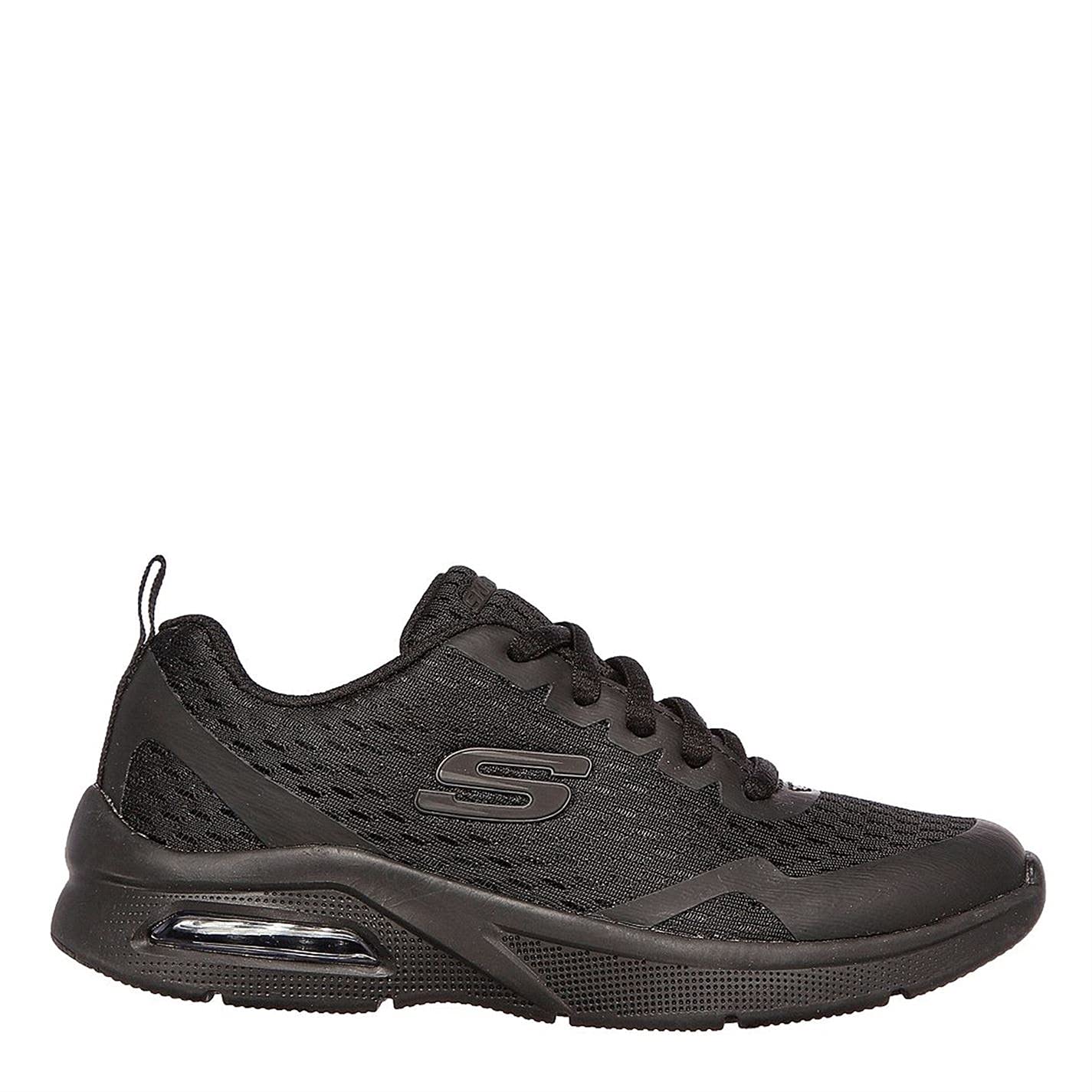 Skechers MICROSPEC MAX, Zapatillas para Niños, Black Textile & Trim, 37 EU