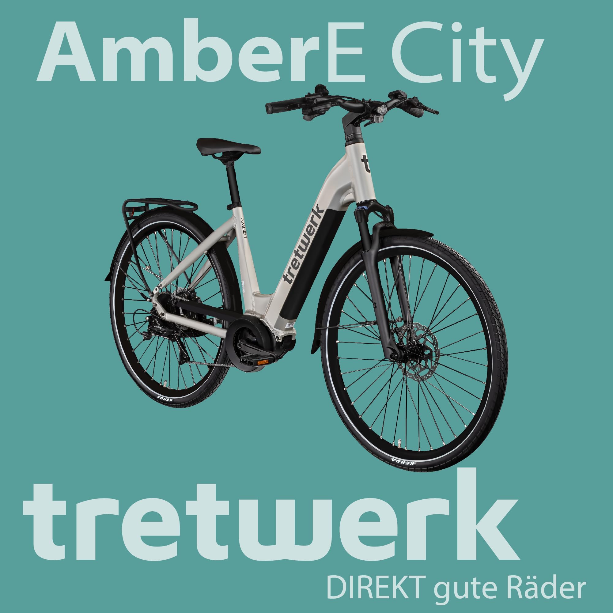 TRETWERK 28 Zoll E-Bike Damen Fahrrad Trekkingbike - Amber - Pedelec Damenfahrrad mit 8 Gang Schaltung - Elektrofahrrad Mittelmotor