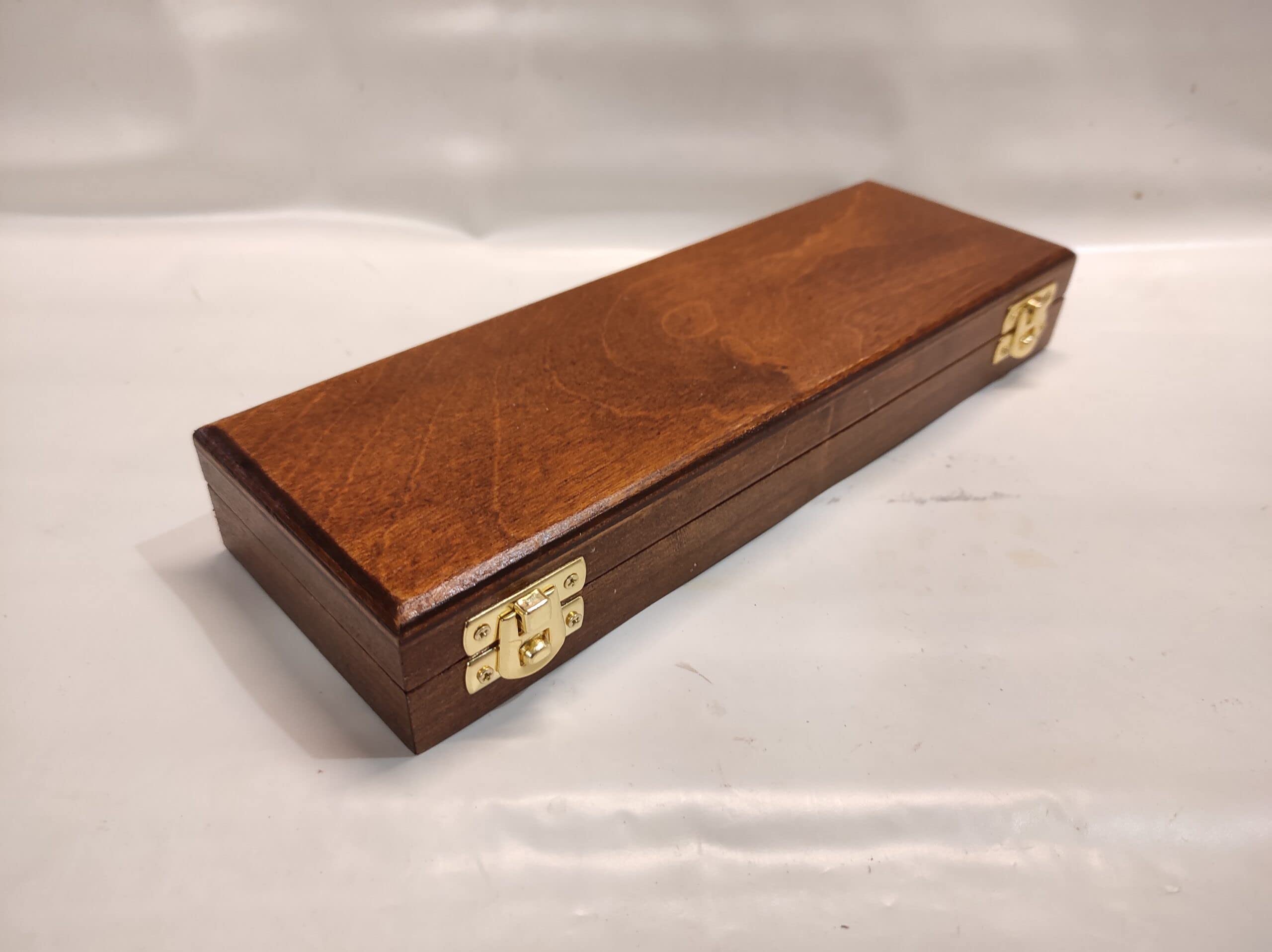 Cofanetto in legno per monete e medaglie da collezione, 4 caselle 50x50 mm, velluto tortora, fatto a mano in Italia – Coins&More
