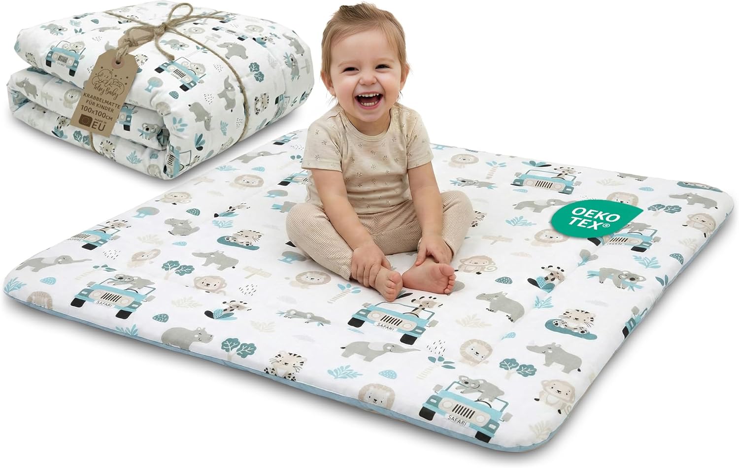 Onbekend Crawling Mat Baby 100 x 100 cm Padded – Play Mat Folda accessoire voor tapijtreiniger