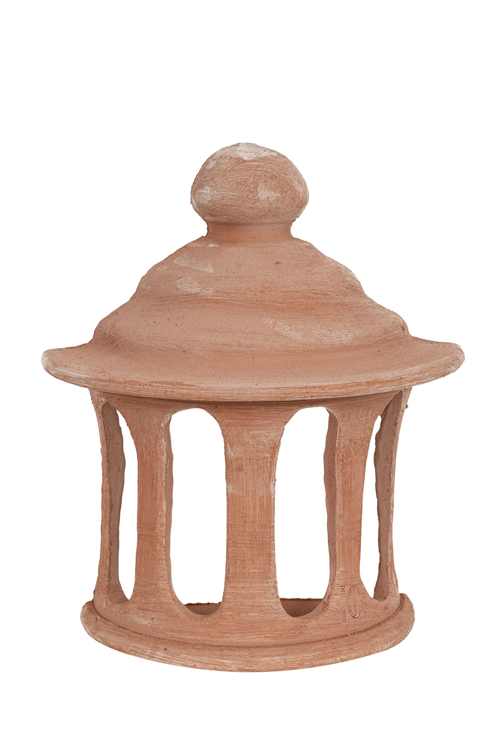 Biscottini Terracota Farol De Pared 30 X 14 X 25 Cm | Faroles De Exterior Portavelas Made In Italy | Faroles Para Iluminación Jardín