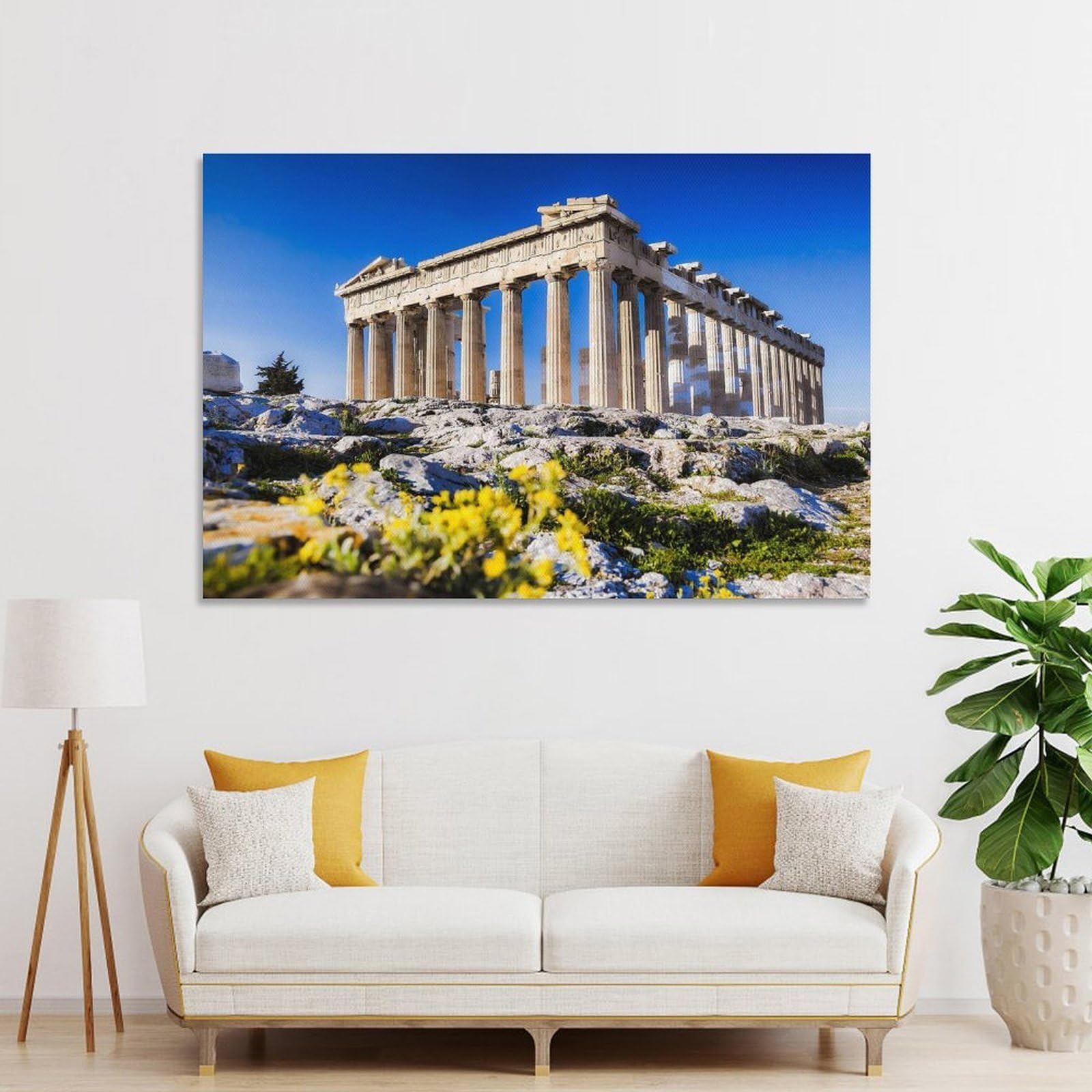 Junmoney Parthenon Acropolis Athens Home Decor Wall Art, 20x30inch(50x75cm), for Lounge, Bedroom Or Personal Spaces, Thoughtful Wall Decor for Art Lovers