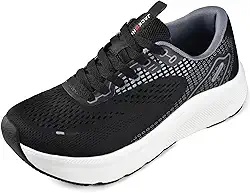 Sapatos masculinos com bico largo, suporte de arco, tênis de largura larga para corrida, caminhada, tênis, ortopédico, fascite plantar, treino, com sola grossa acolchoada zero drop