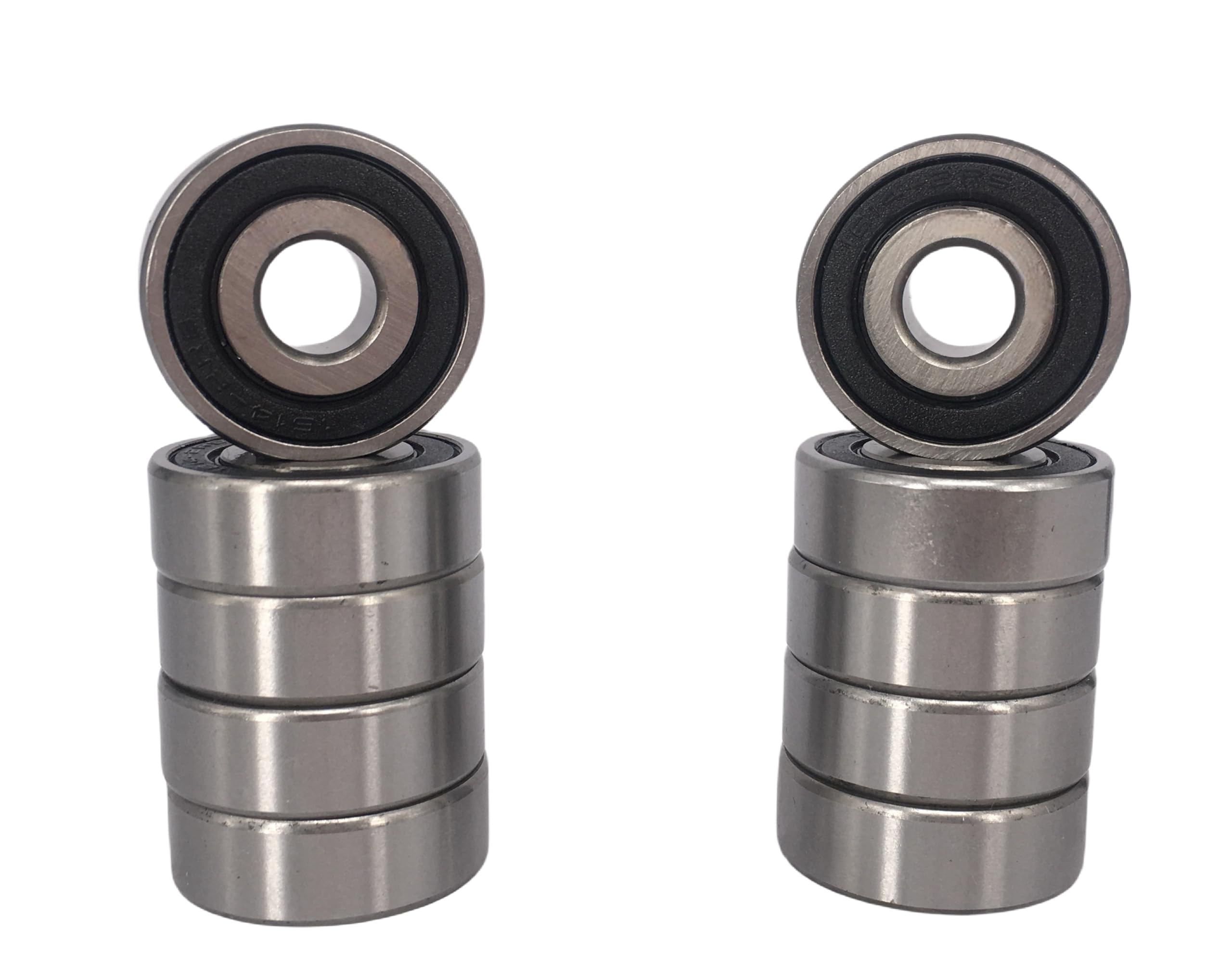 DEEG 10 PCS 1615-2RS Deep Groove Ball Bearing 7/16" x1-1/8 x3/8" Double Sealed Rolling Bearings for Skateboards, Inline Skates, Fixed Shaft…
