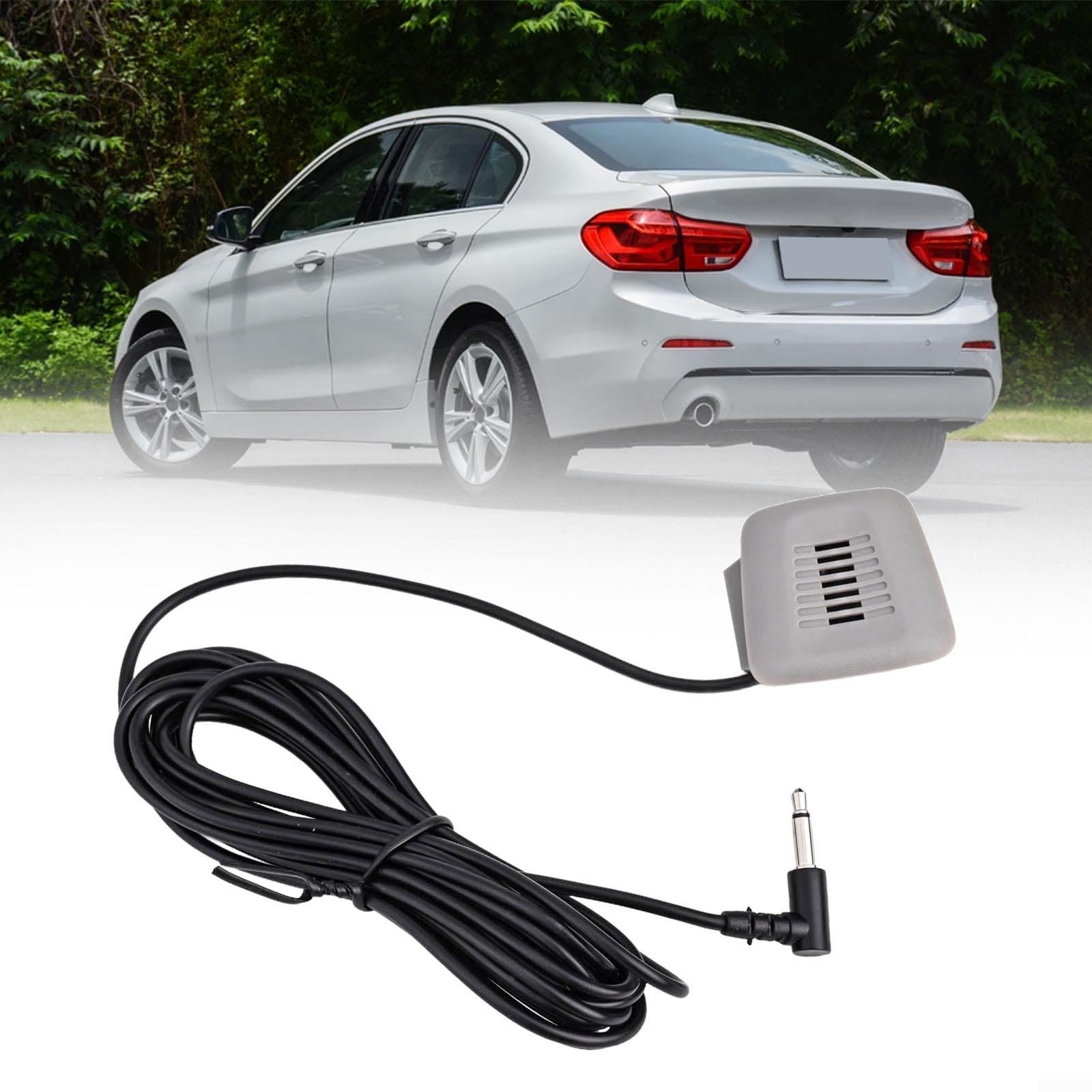 SPORTARC Microfono esterno portatile da 3,5 mm per auto, mono, 50 Hz a 20 kHz, facile da installare, nero