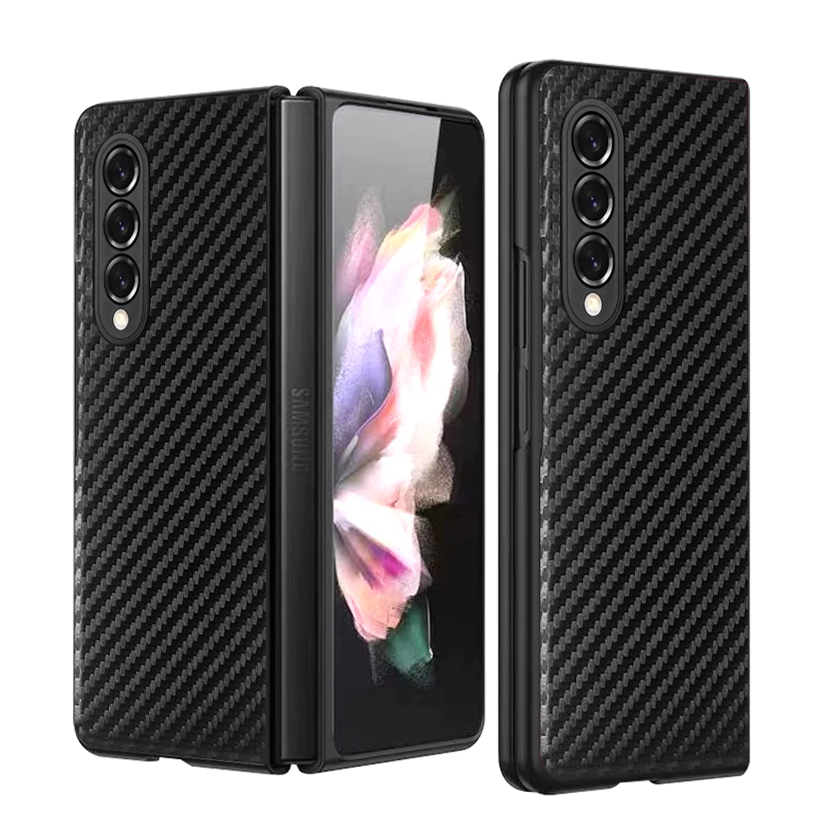 BOUNCEBACK Carbon Fiber Back Case Cover for Samsung Galaxy Z Fold4 5G / Galaxy Fold 4 Case Cover - (Black | Faux Leather) (B0BFBB5M5Y) Amazon Price History, Amazon Price Tracker