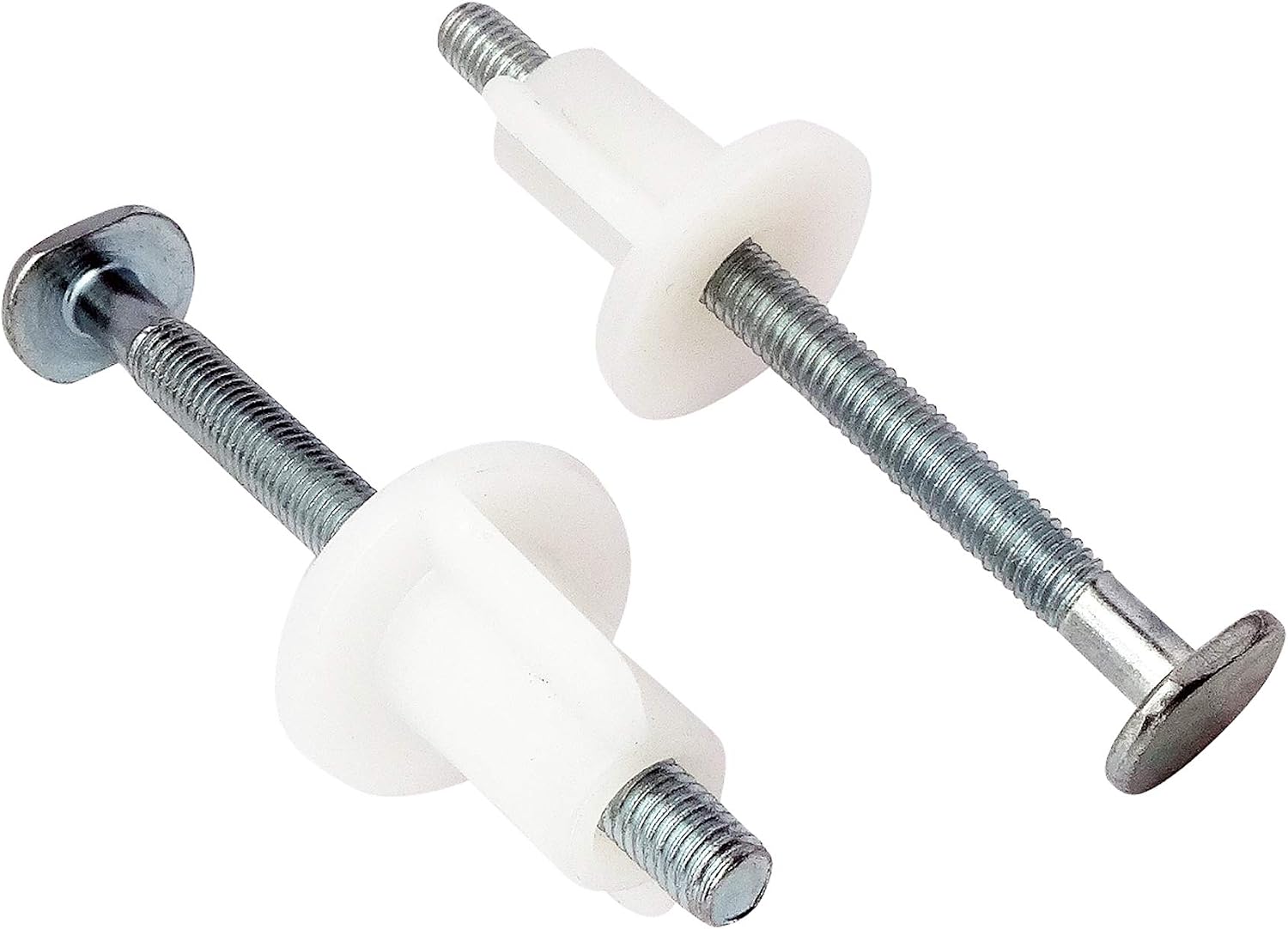 Somatherm For You Toilet seat fixing 2 rectangular screws 75 mm zinc-plated steel+2 HDPE nuts 6mm, Gray, 13 x 2 x 17 cm - Image 4