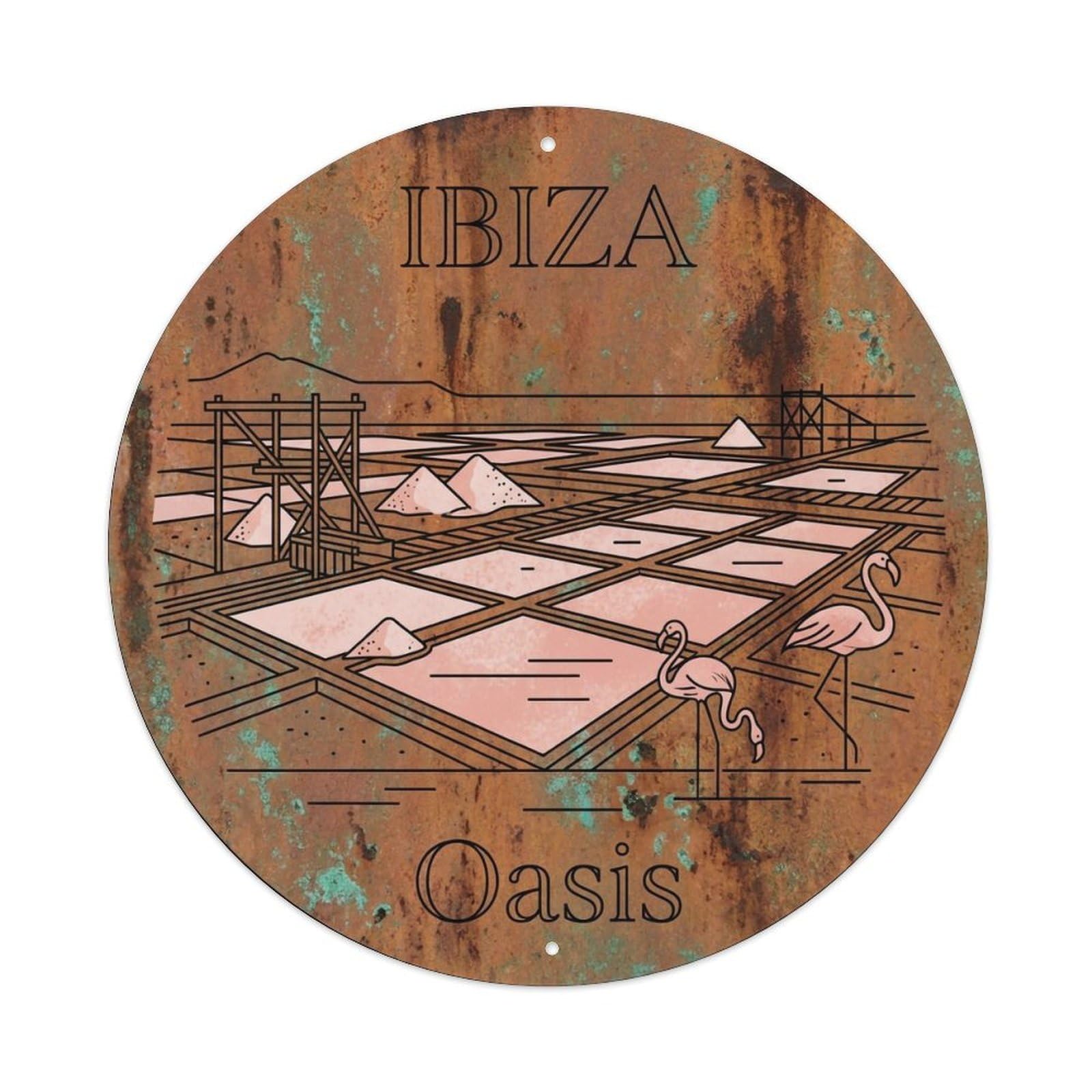 Vintage Travel Ibiza Spain Haven Metal Tin Sign