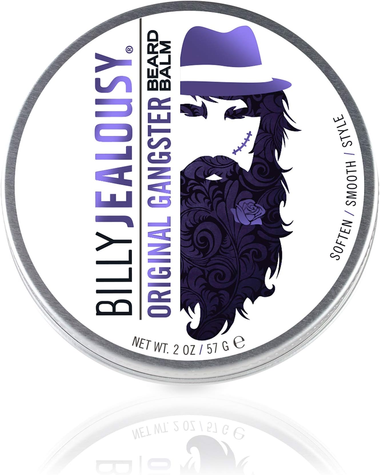 Billy Jealousy Beard Balm with Light Hold & Low Shine, Everyday Beard Styling Balm Loaded With Coconut, Shea & Sunflower Oils For Smooth & Nourished Facial Hair & Skin