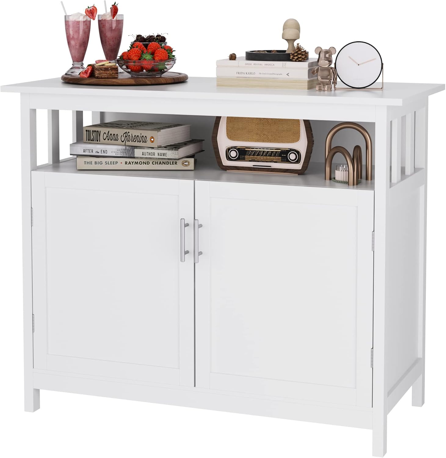 FOREHILL Sideboard Storage Console Table Wooden Kitchen
