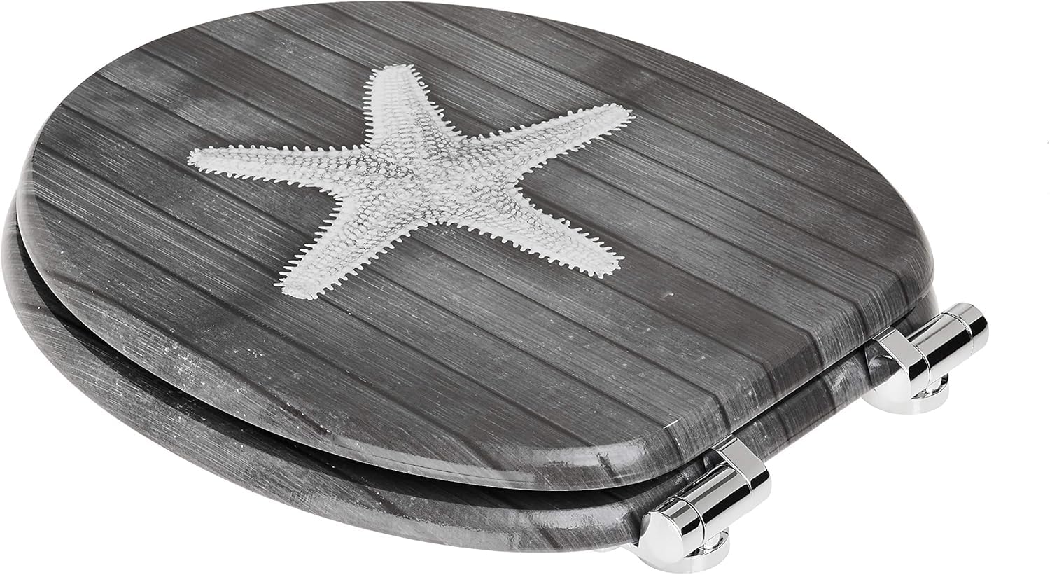 SINOBATH,Sedile WC - Copriwater Universale di alta qualità in legno, tanti motivi colorati, seduta comoda, facile da montare con istruzioni di montaggio