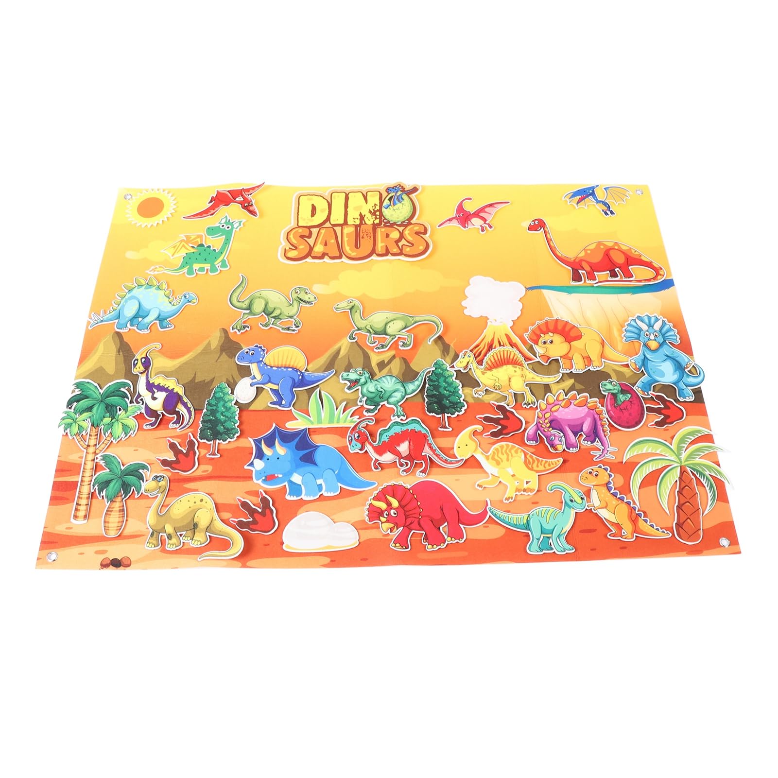 Yosoo Dinosaur Felt Board Stories Set Interactive Preschool Early Learning Kit Wall Hanging Gift