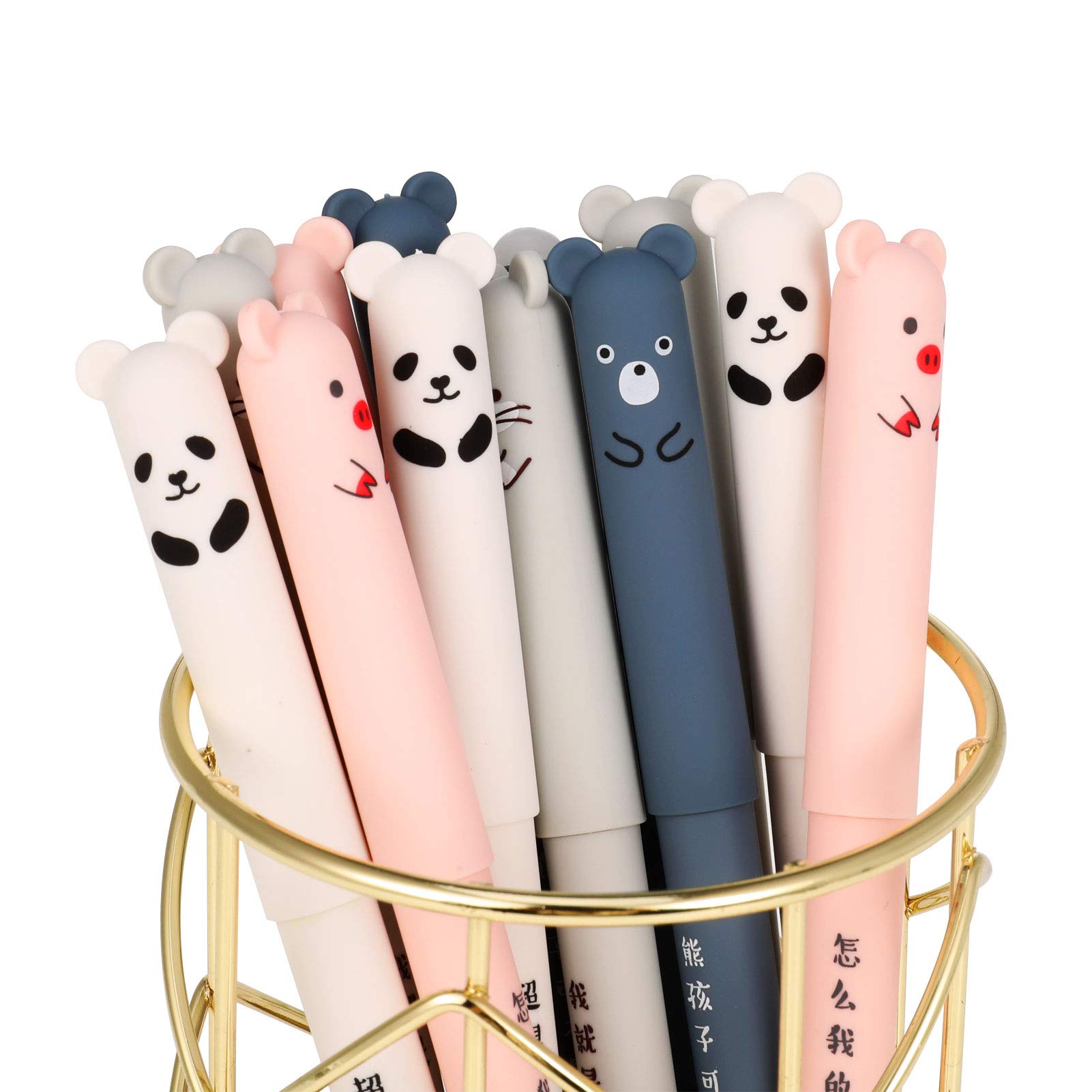 6/12pcs Stylo Effaçable Panda * Créatif Encre Bleue Esthétique Gomme Thermosensible 0.5mm Gel Cartoon Cadeau Scolaire Bureau Fournitures Prix