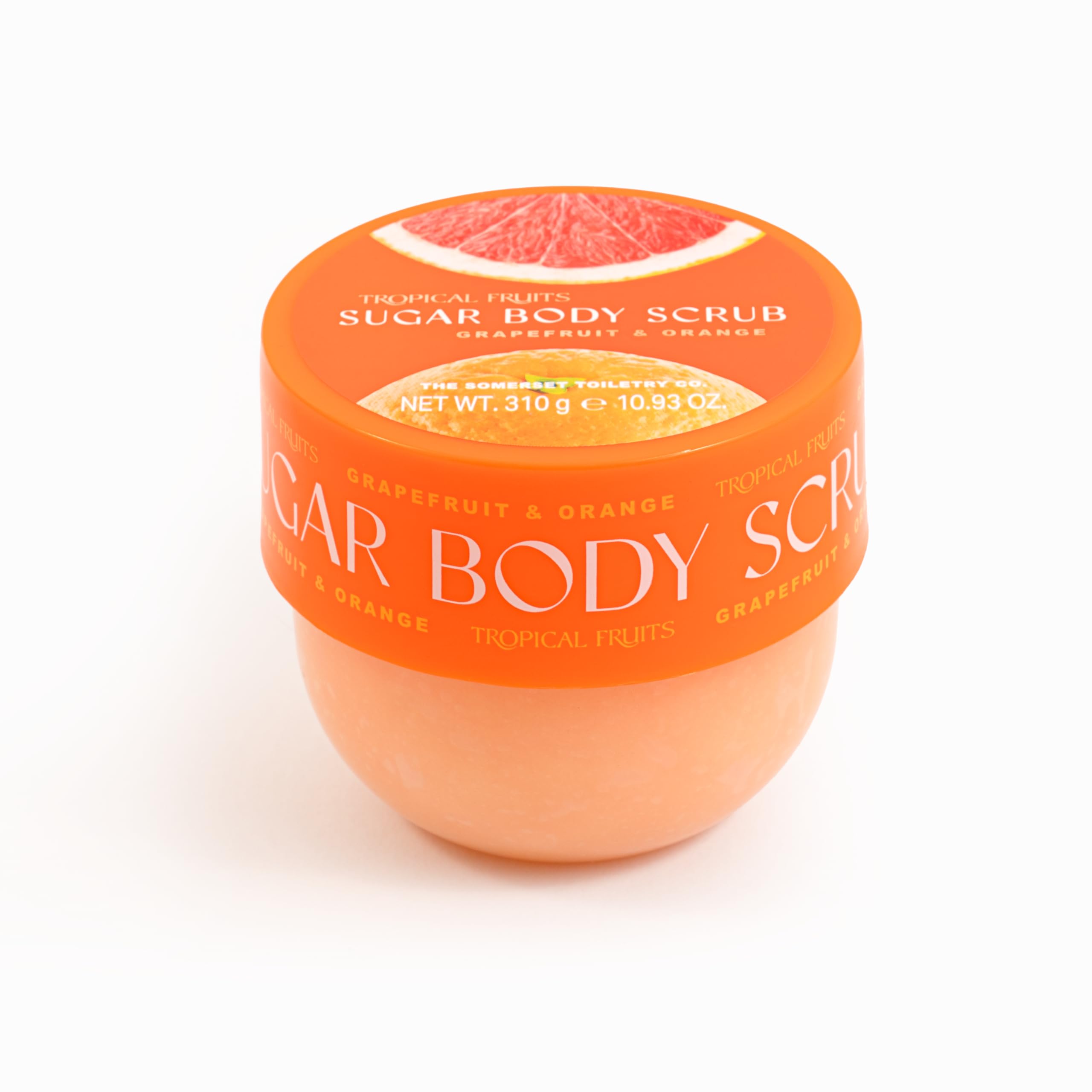 Tropical Fruits Gentle Exfoliating Sugar Body Scrub Grapefruit and Orange 310g, 310 g (Pack of 1)